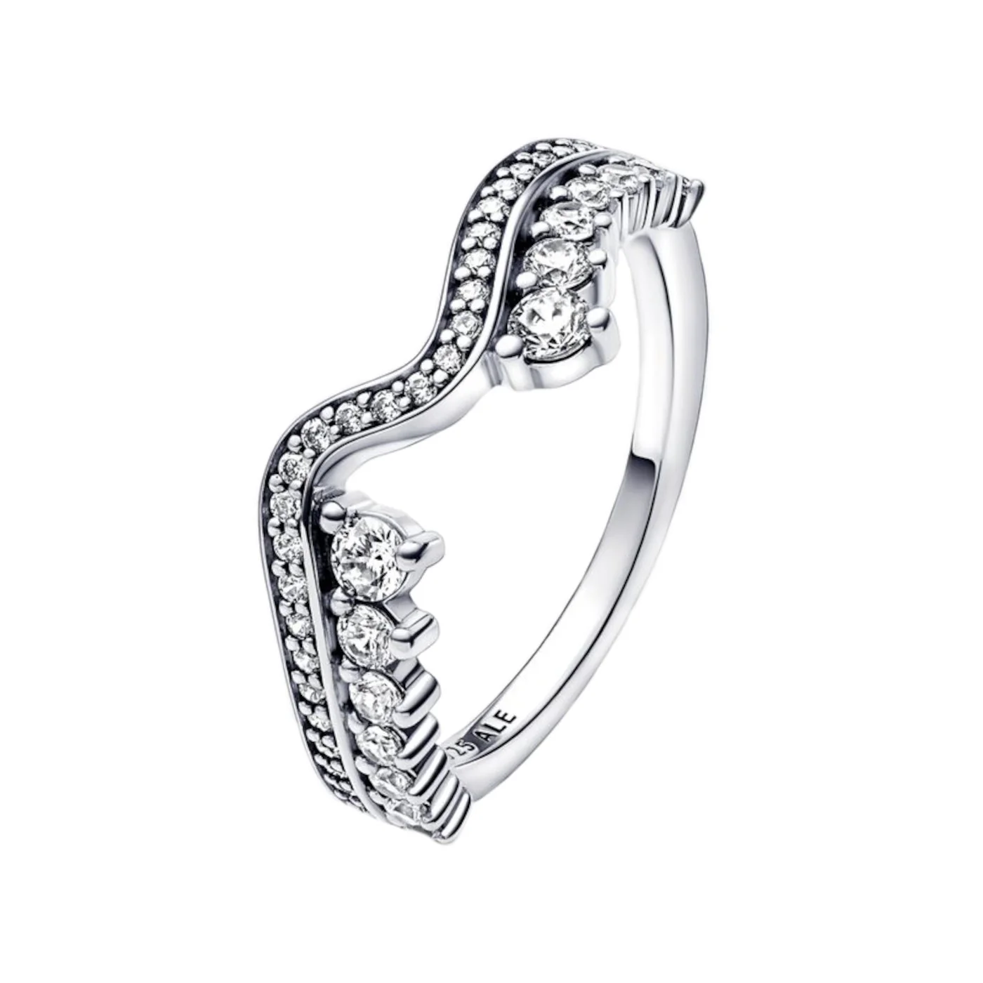 Pandora Timeless 925 Sterling Zilveren Wave Ring 192543C01-50 - Image 5