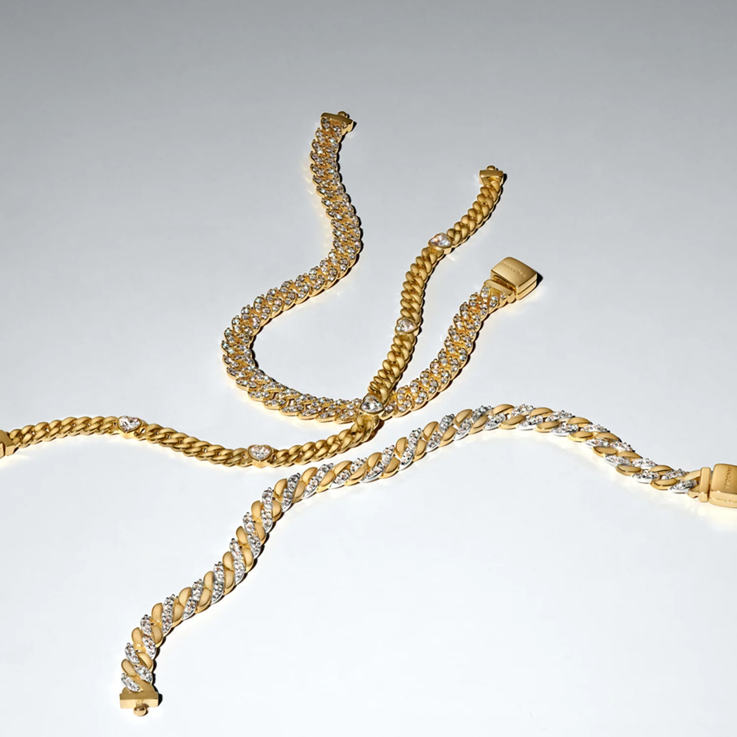 Pandora Timeless Gold Plated Heart Cuban Chain Bracelet 564226C01-18 - Image 3