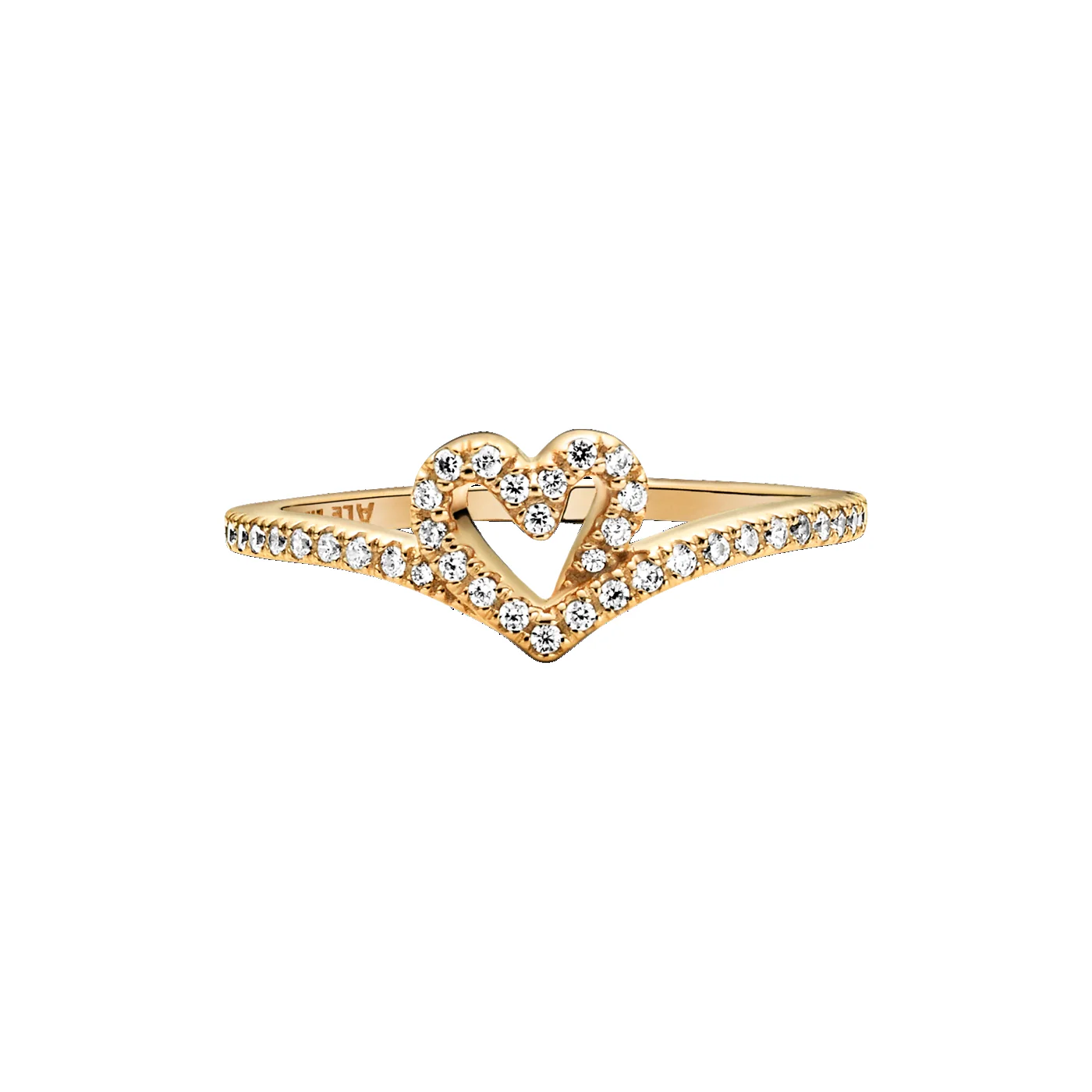 Pandora Timeless Gold-coloured Wishbone Heart 169302C01-54 - Image 4