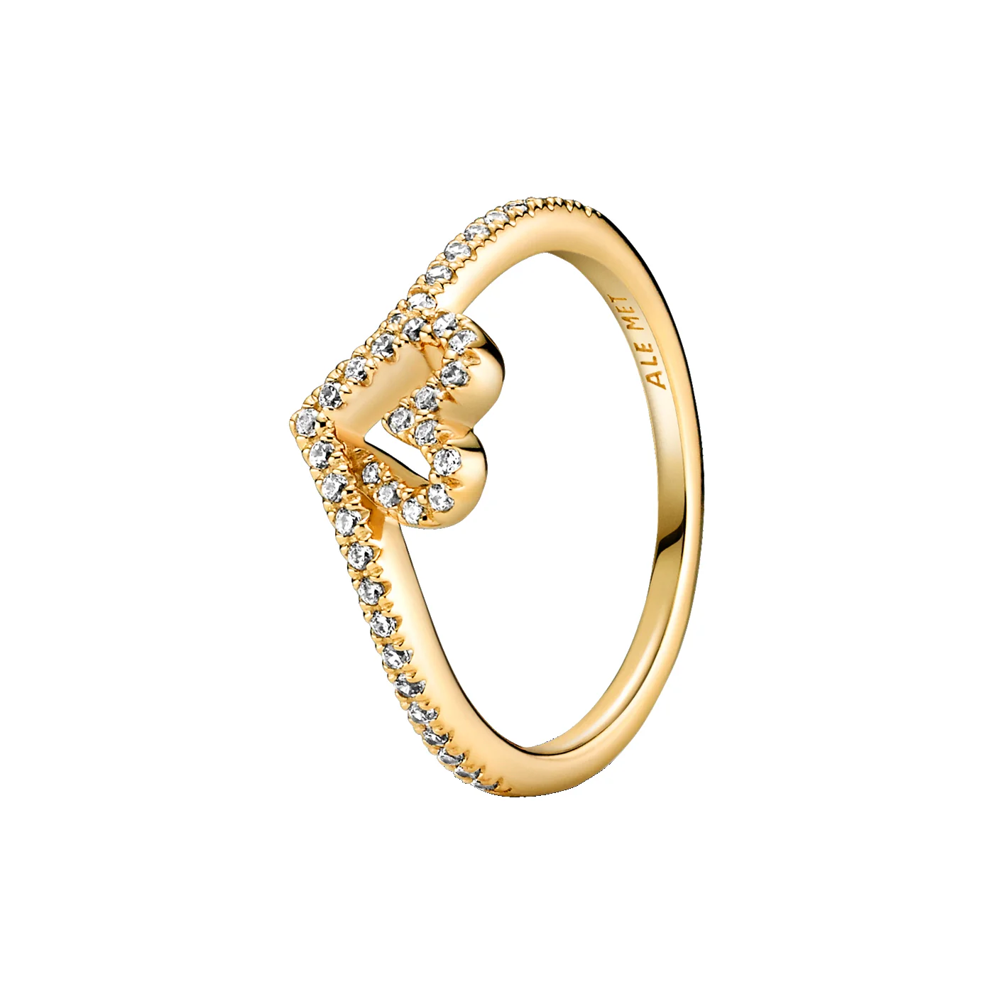 Pandora Timeless Gold-coloured Wishbone Heart Ring 169302C01-56