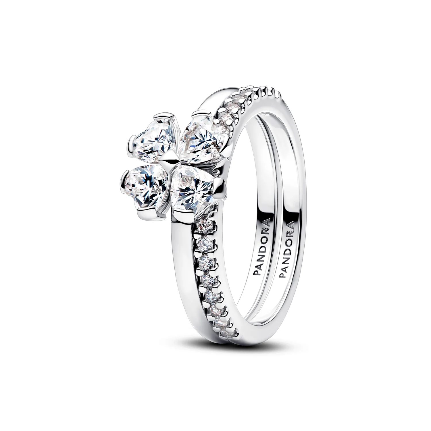 Pandora Timeless Sprankelende Geluksklaver Splitsbare Ring 194507C01-50