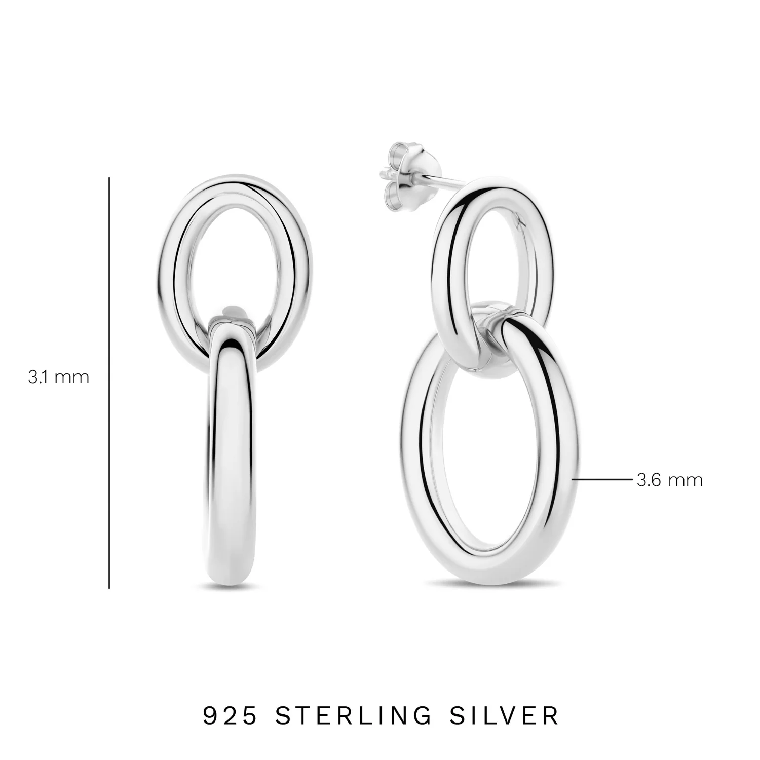Parte Di Me Bibbiena Poppi Adriane 925 Sterling Zilveren Oorhangers PDM36185 - Image 7