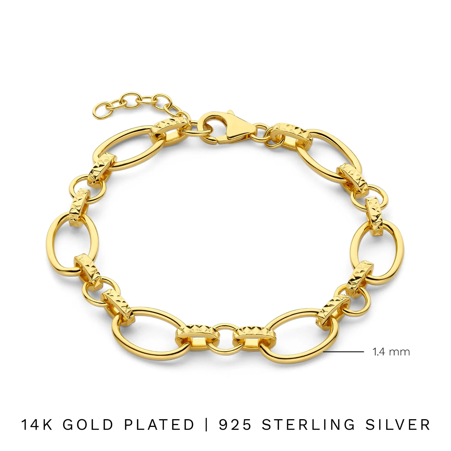 Parte Di Me Bibbiena Poppi Clara 925 Sterling Zilveren Gold Plated Schakelarmband PDM32140 - Image 6