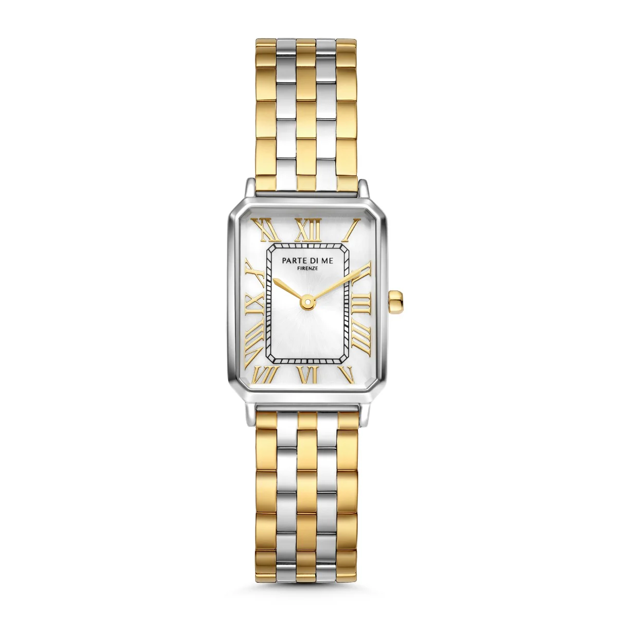 Parte di Me Orologio rechthoekig dameshorloge goud- en zilverkleurig PDM09026