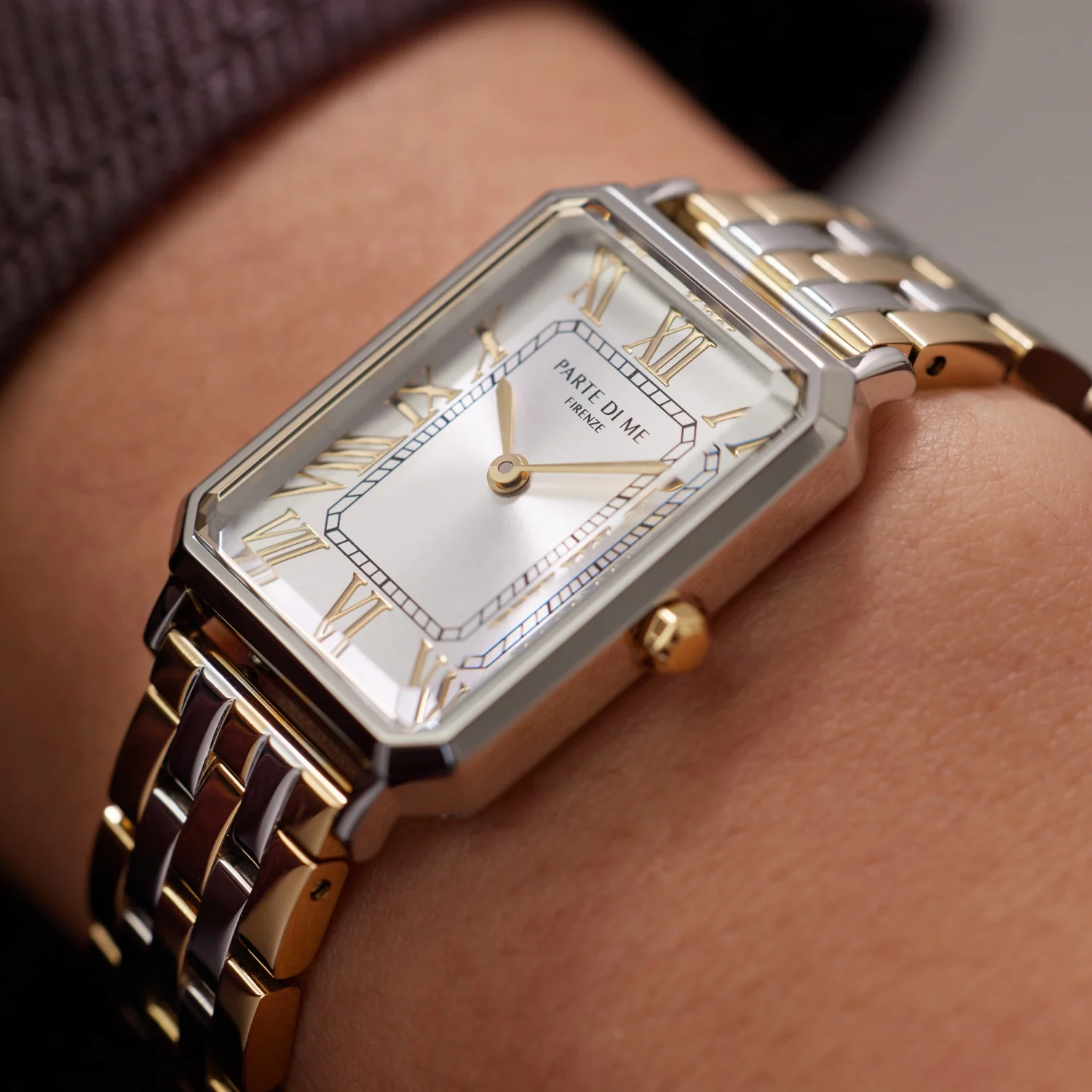 Parte di Me Orologio rechthoekig dameshorloge goud- en zilverkleurig PDM09026 - Image 3