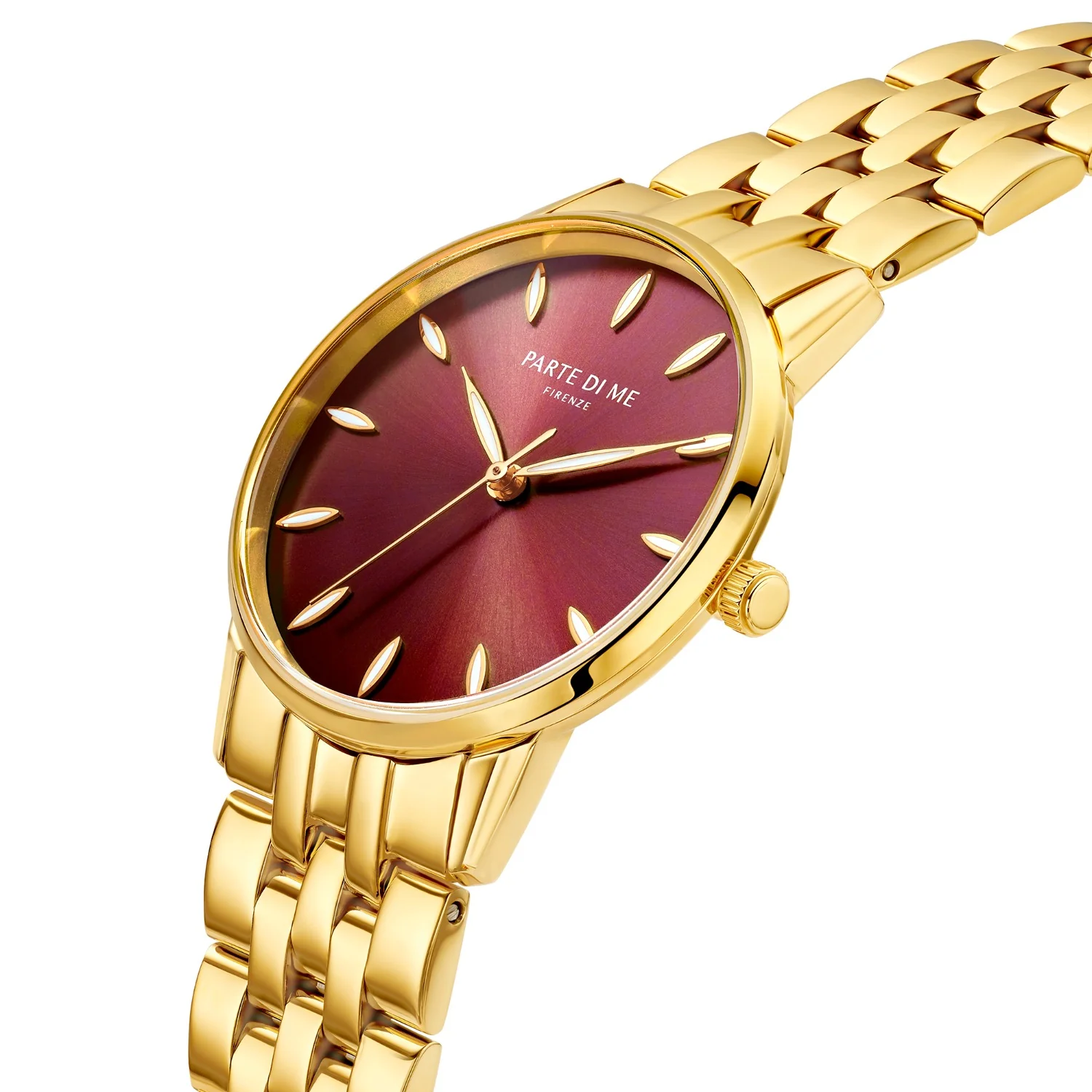 Parte Di Me Orologio rond dames horloge goudkleurig en donkerbruin PDM09047 - Image 3