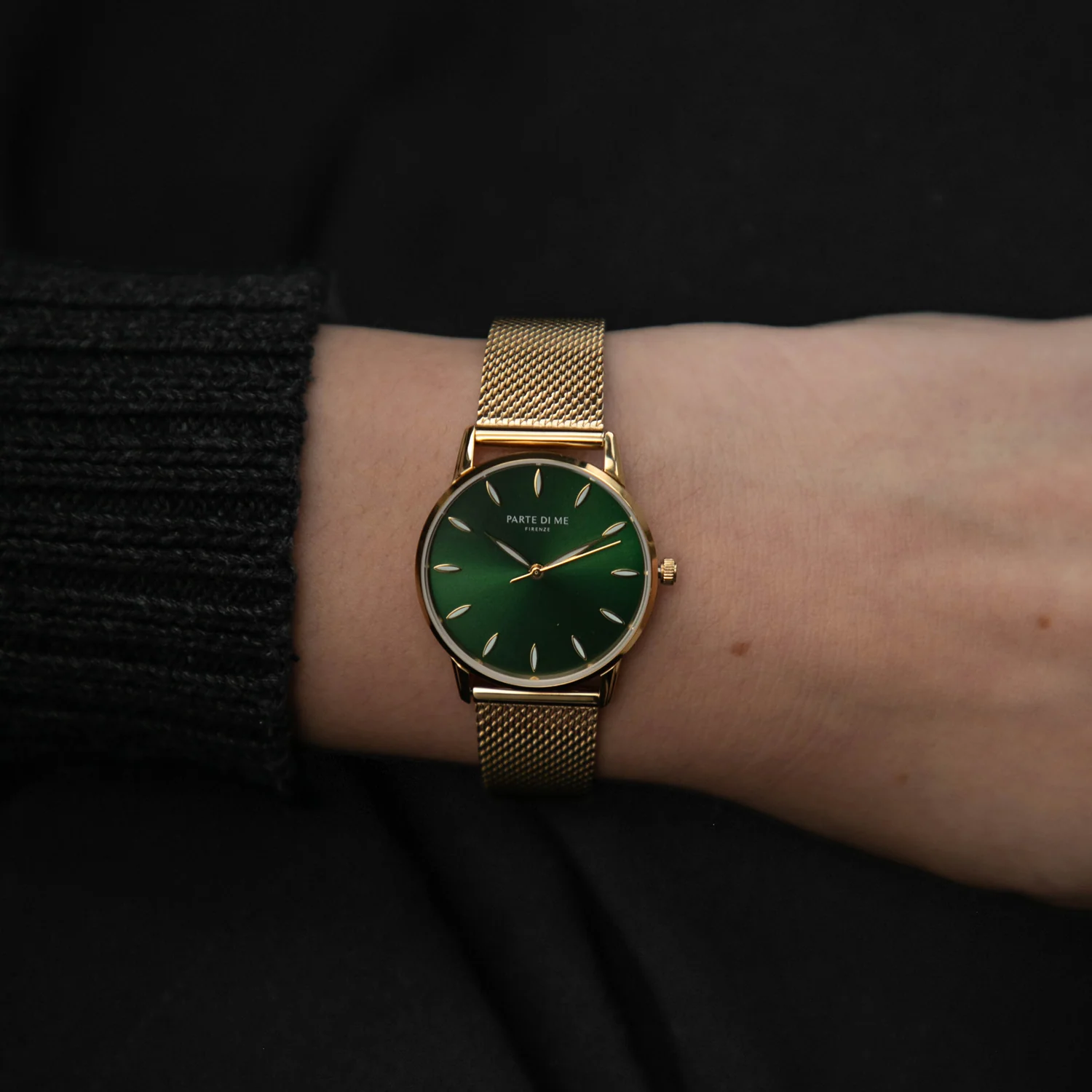 Parte Di Me Orologio rond dames horloge goudkleurig en groen PDM09054 - Image 2