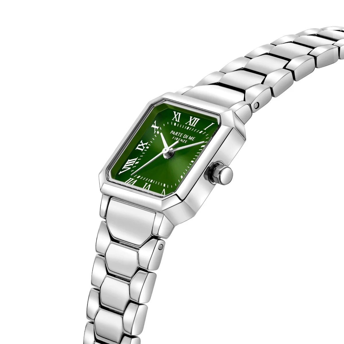Parte di Me Orologio vierkant dameshorloge zilverkleurig en groen PDM09029 - Image 4