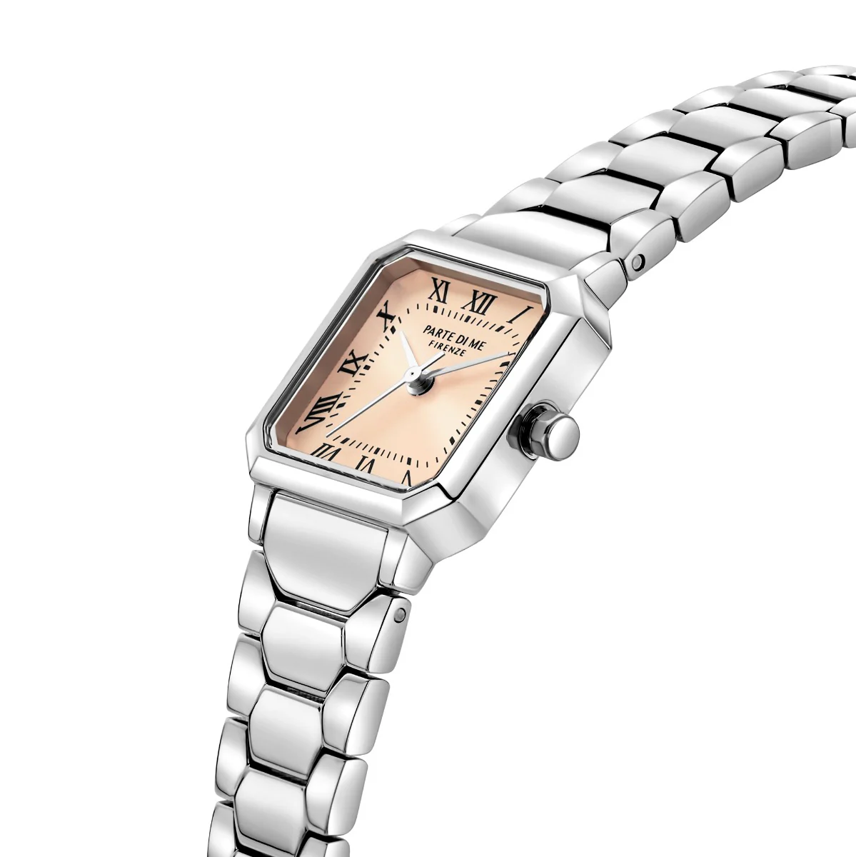 Parte di Me Orologio vierkant dameshorloge zilverkleurig en taupe PDM09028 - Image 4