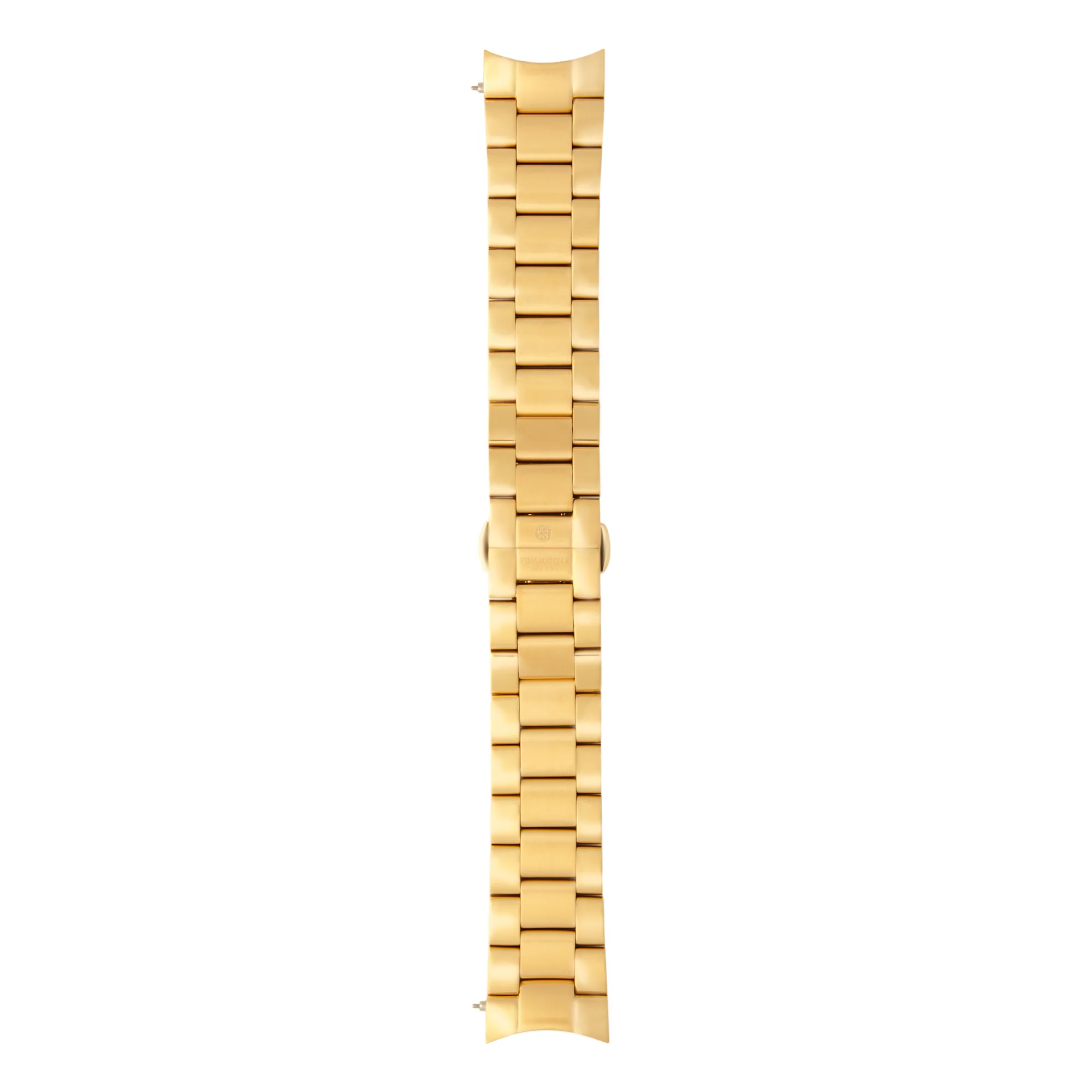 Sem Lewis Metropolitan stalen horlogeband 24 mm goudkleurig SL620026