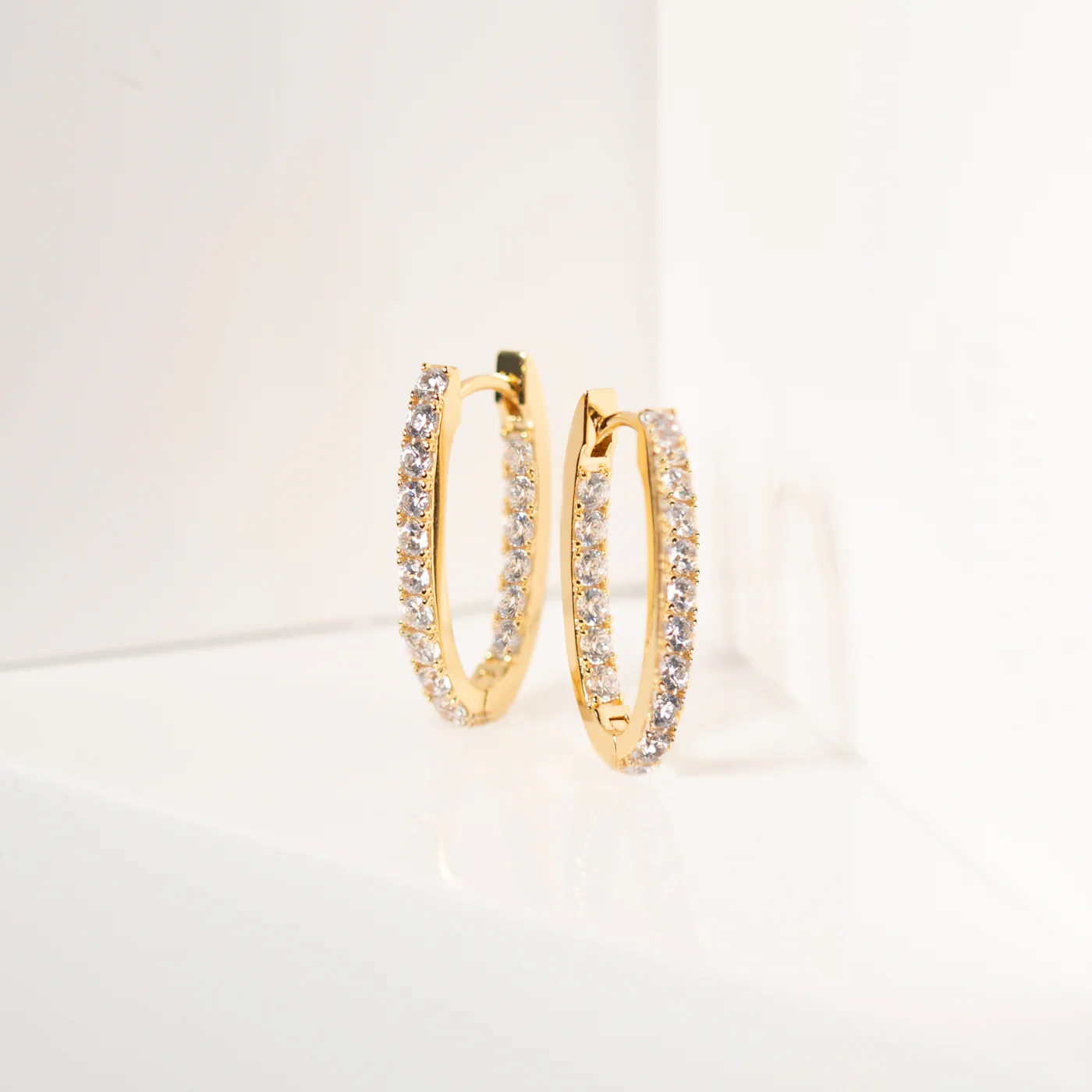 Sif Jakobs Ellisse 925 Sterling Silver Earrings SJ-E2312-CZ-YGwith18 Carat Gold Plating - Image 3