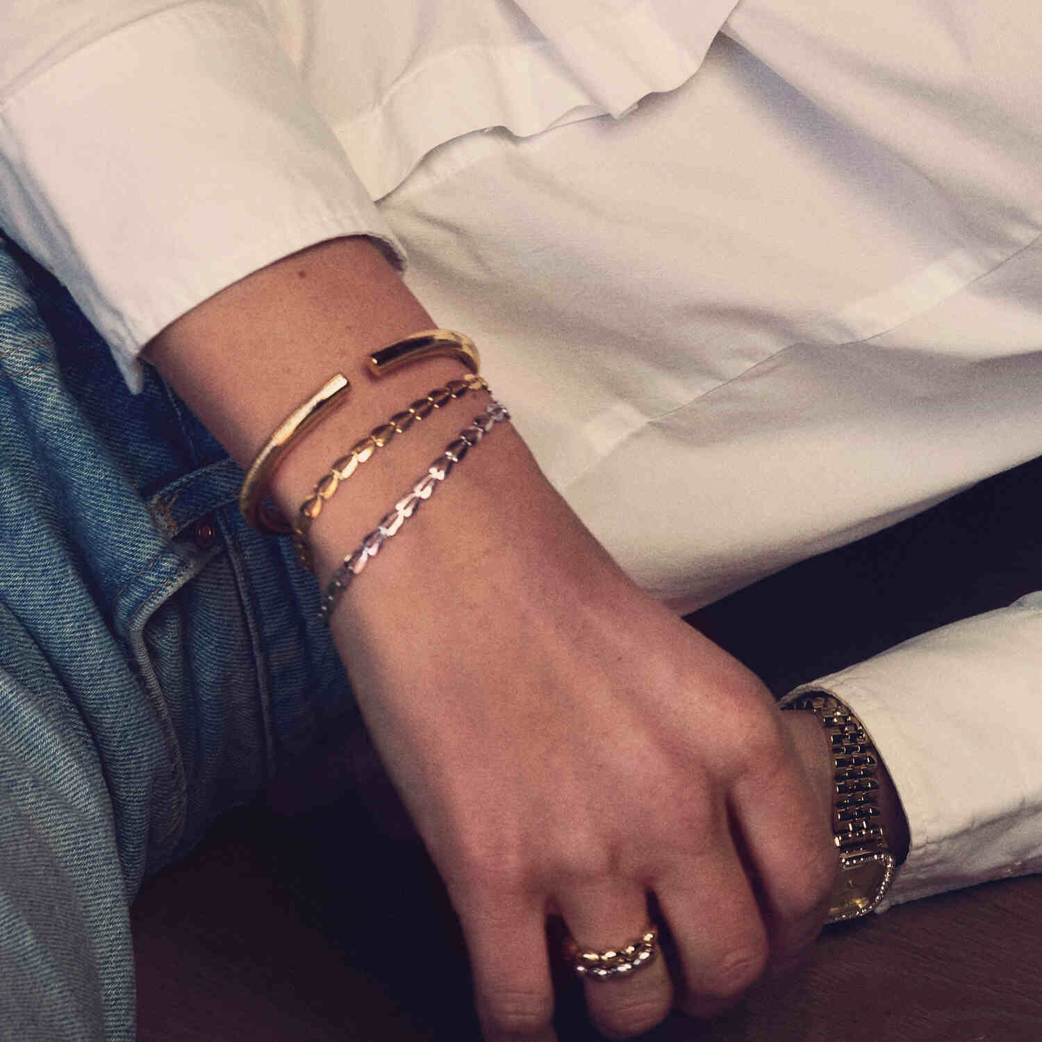 Sif Jakobs Gold Plated Heartbeat Bracelet SJ-B2752-YG - Image 2