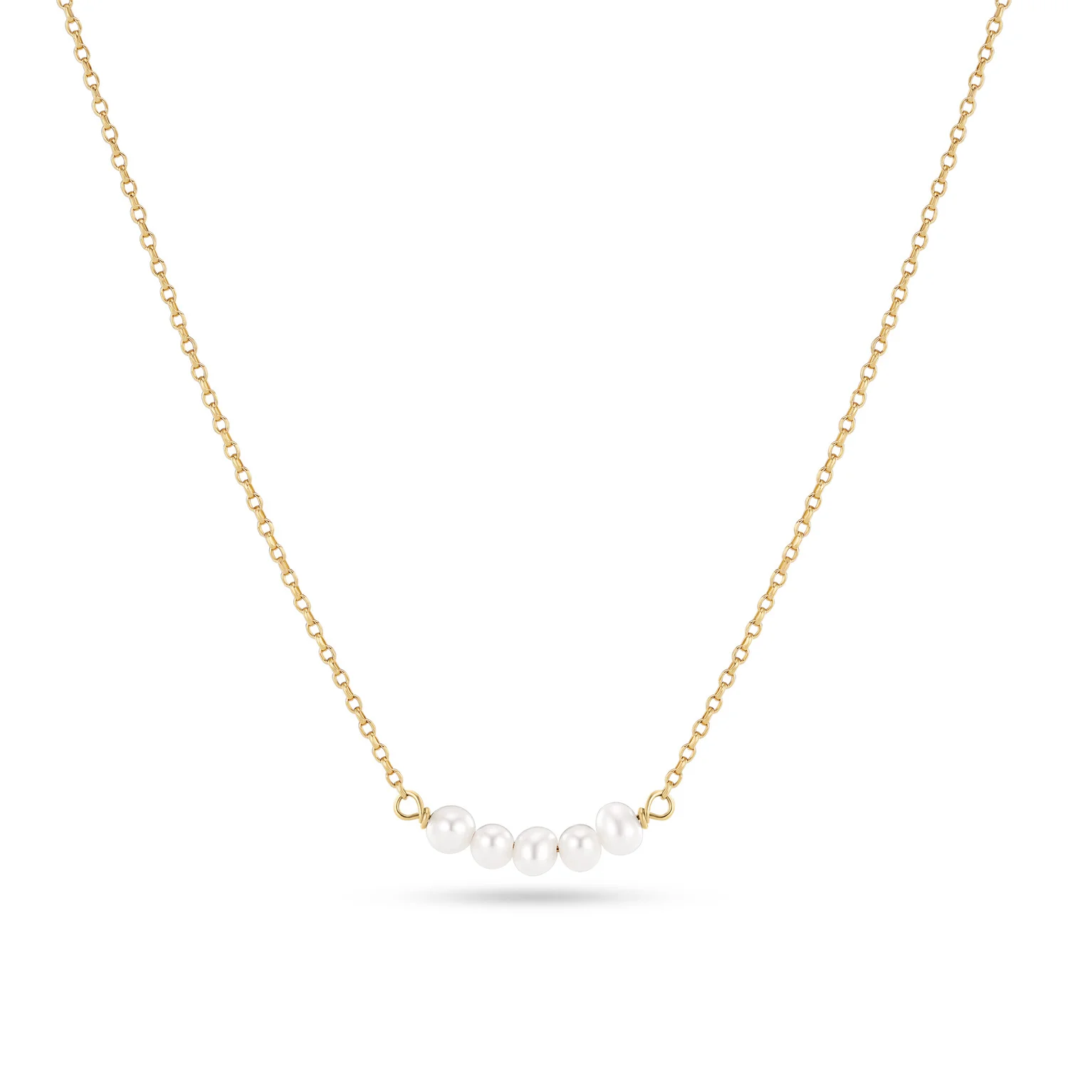 Sif Jakobs Vergulde Perla Cinque Necklace SJ-N2735-P-YG