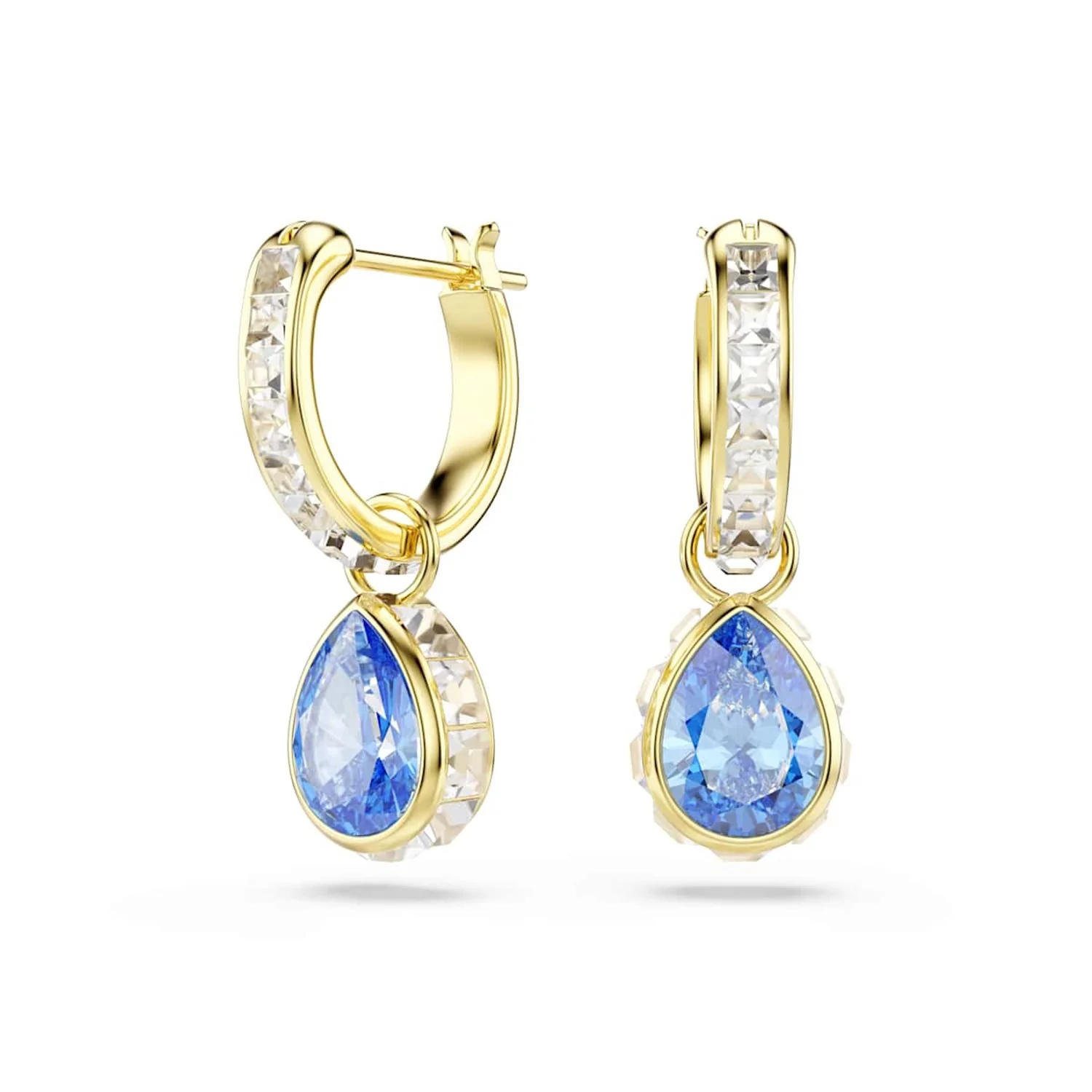 Swarovski Chroma Gouden Oorringen met Blauwe Kristallen 5757815