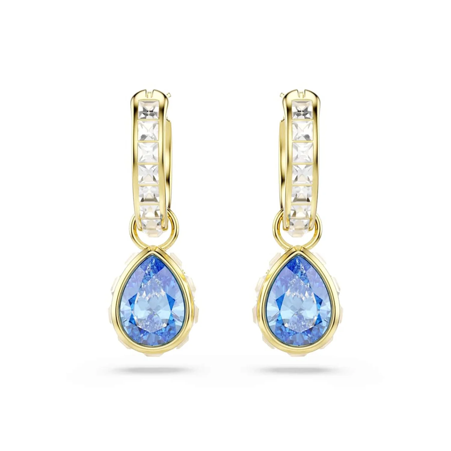 Swarovski Chroma Gouden Oorringen met Blauwe Kristallen 5757815 - Image 2