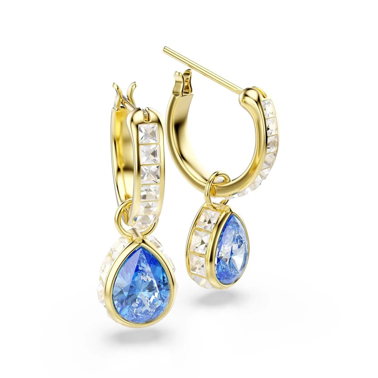 Swarovski Chroma Gouden Oorringen met Blauwe Kristallen 5757815 - Image 3