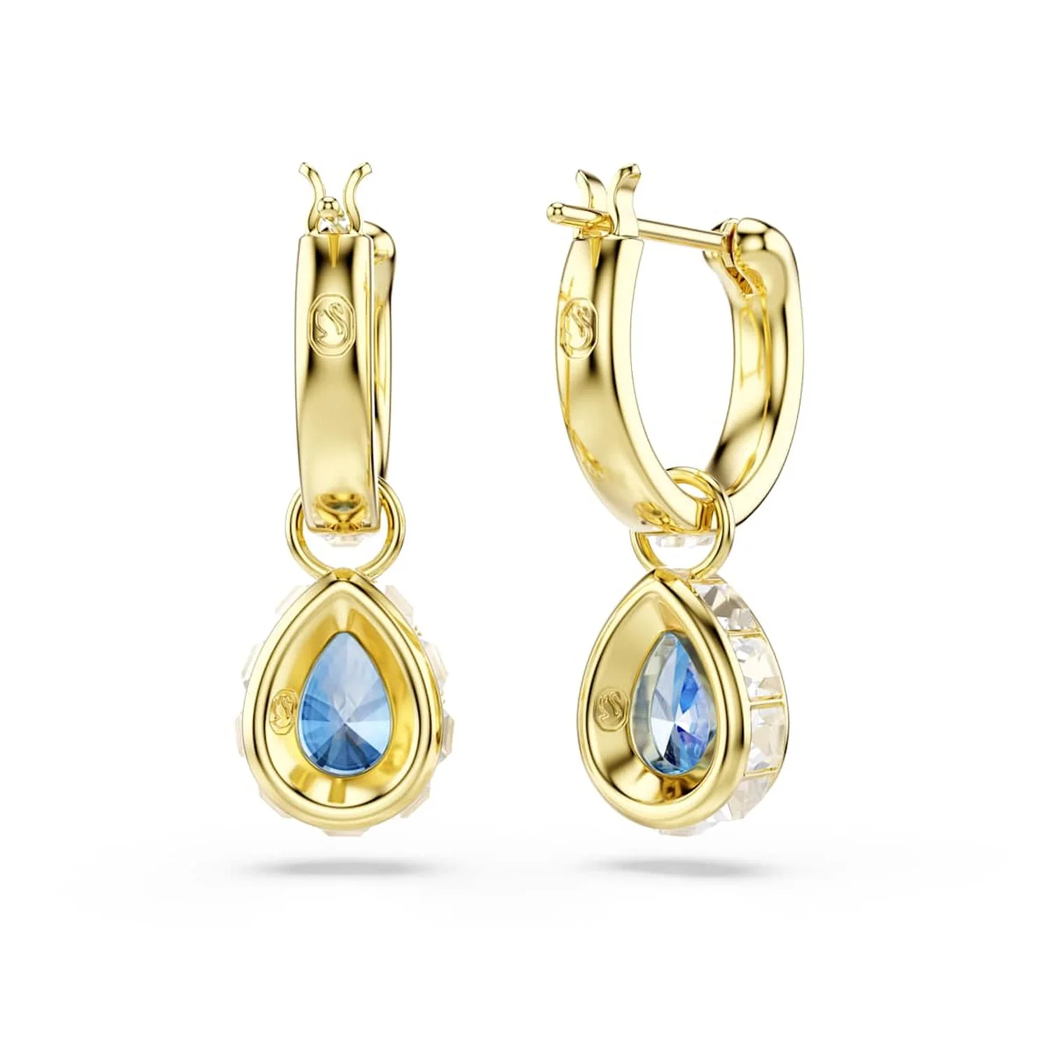 Swarovski Chroma Gouden Oorringen met Blauwe Kristallen 5757815 - Image 4