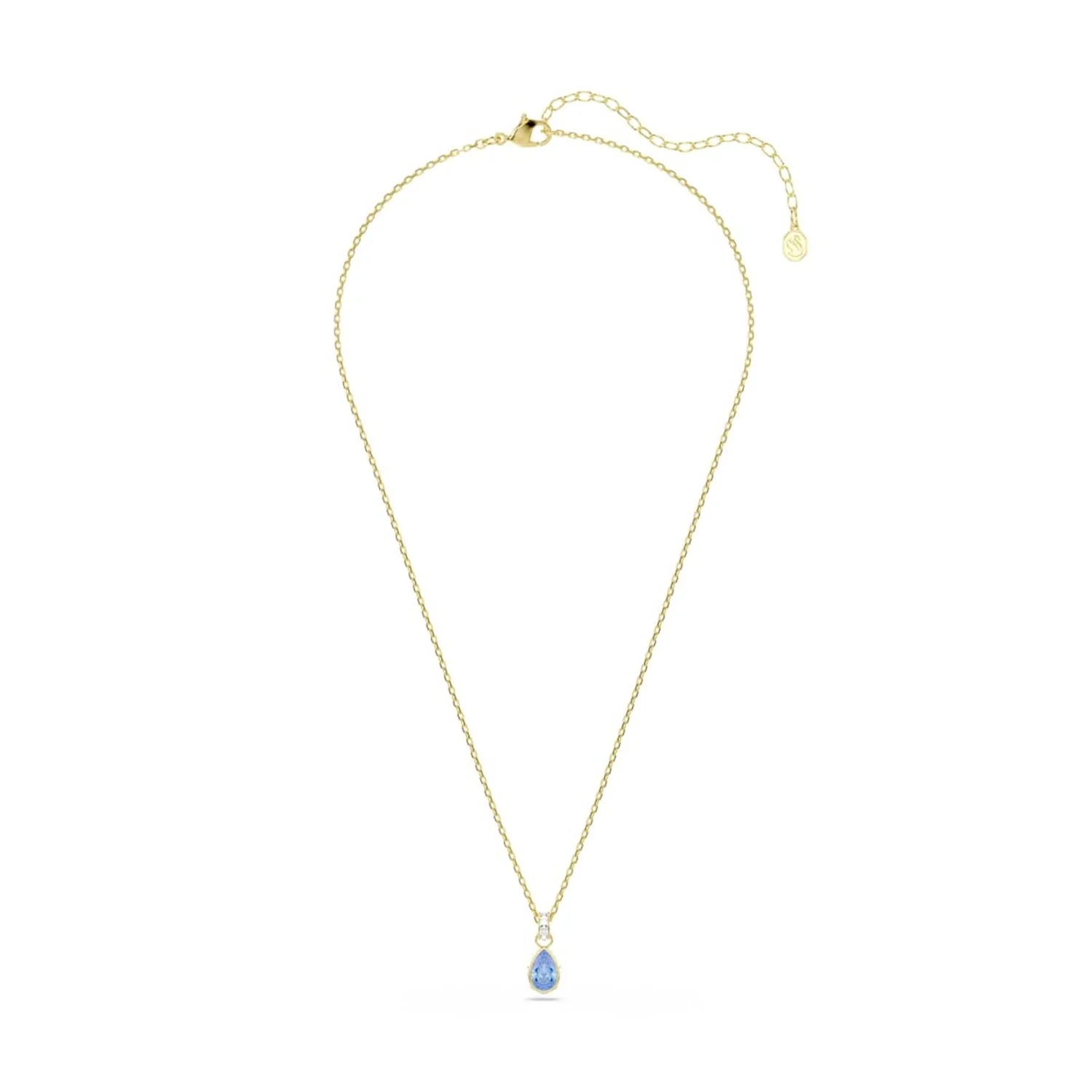 Swarovski Chroma Gouden Ketting met Blauwe Kristallen Hanger 5757786 - Image 2