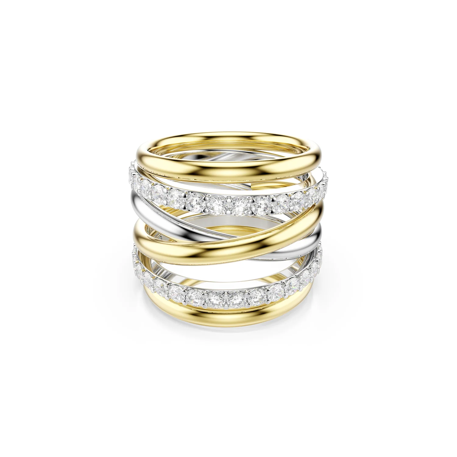 Swarovski Hyperbola Gold Plated Ring 5740413