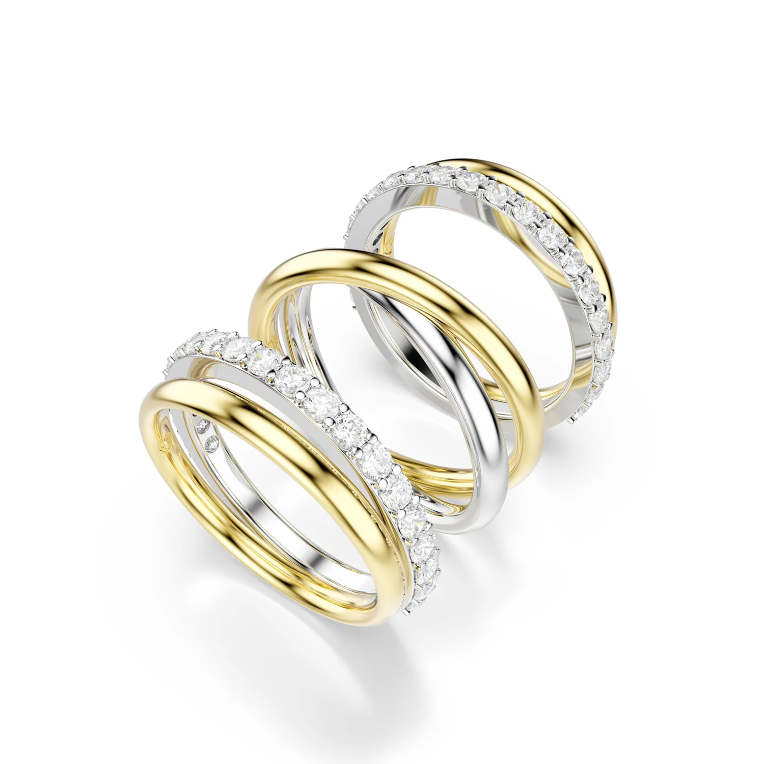 Swarovski Hyperbola Gold Plated Ring 5740413 - Image 2
