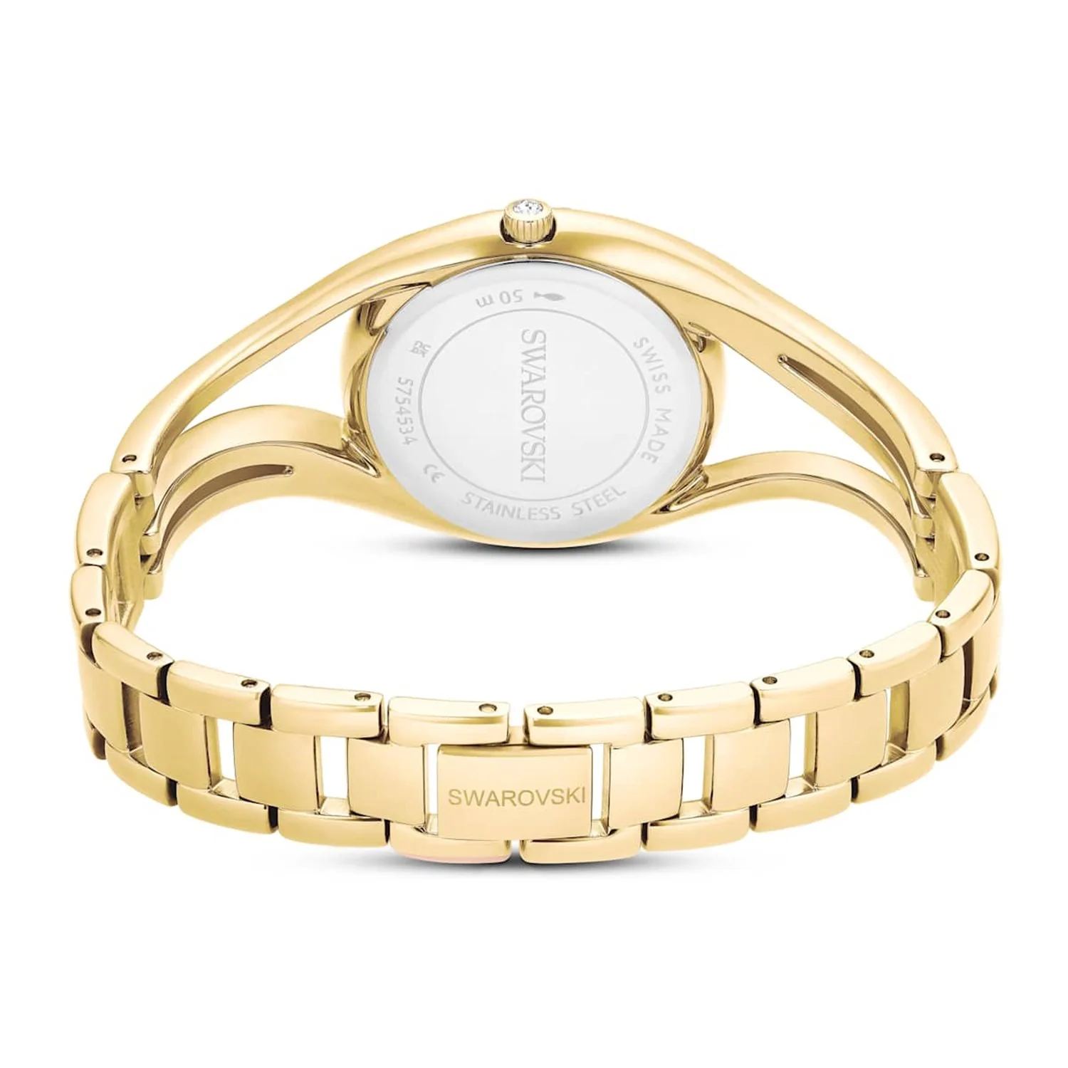 Swarovski Hyperbola Goudkleurig Horloge met Witte Wijzerplaat 5754534 - Image 3