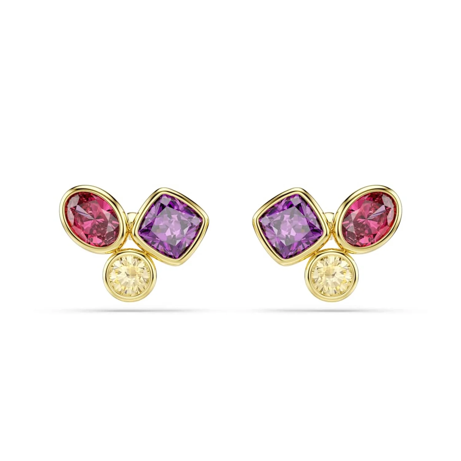 Swarovski Imber Organic Goudkleurige Multicolour Oorknoppen 5760019
