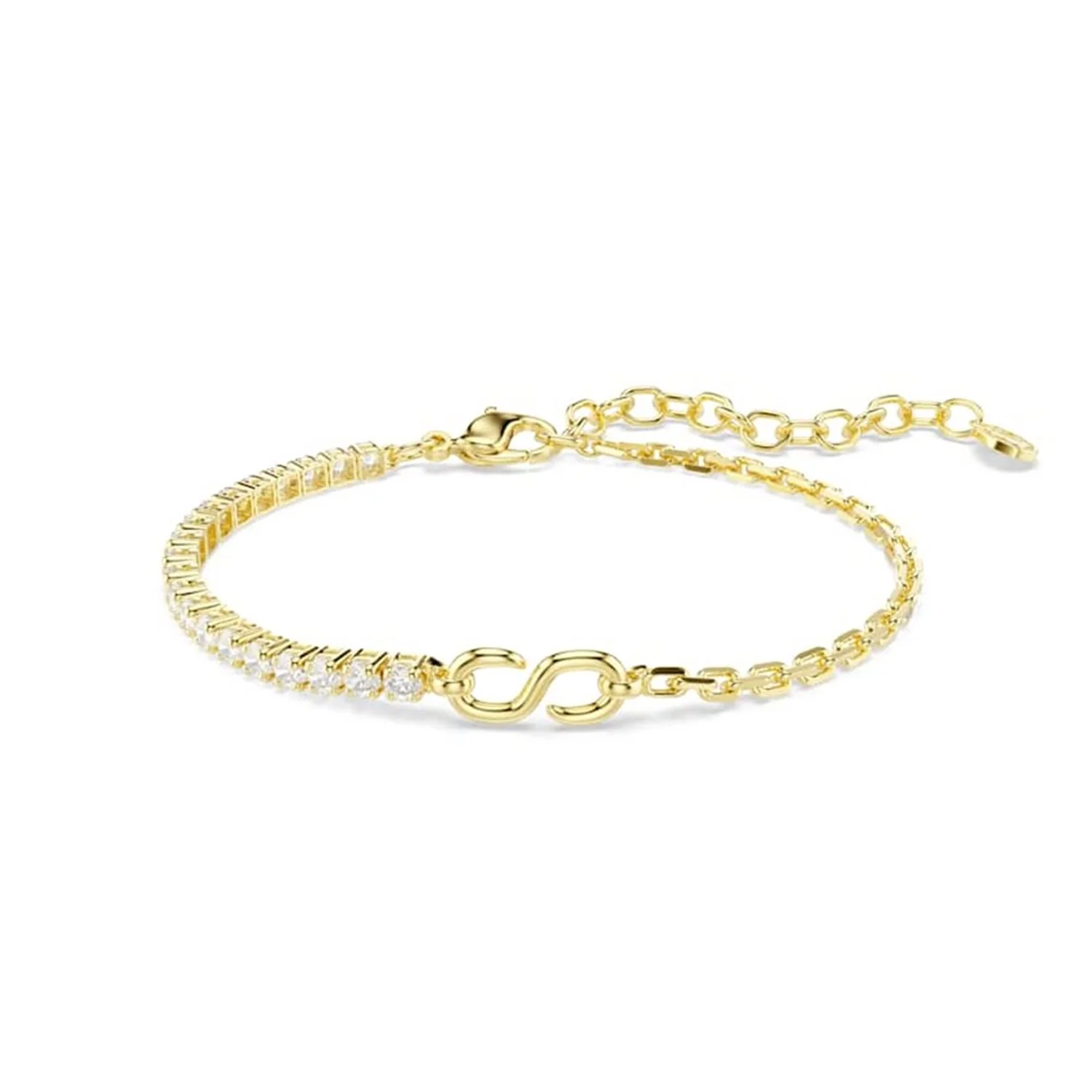 Swarovski Matrix Tennis Gouden Schakelarmband 5753925
