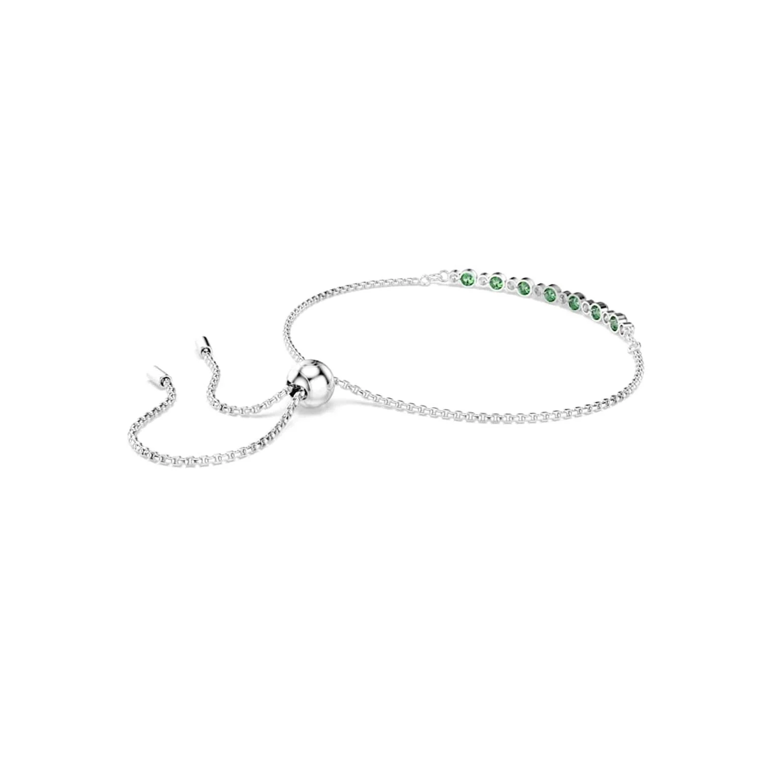 Swarovski Matrix Tennis Zilveren Armband met Groene Accenten 5758987 - Image 4
