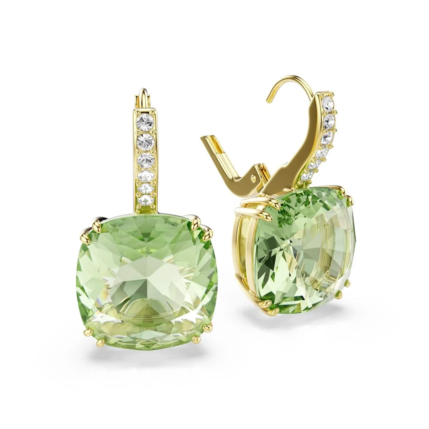 Swarovski Millenia Goudkleurige Oorbellen met Groene Kristal 5764822 - Image 3