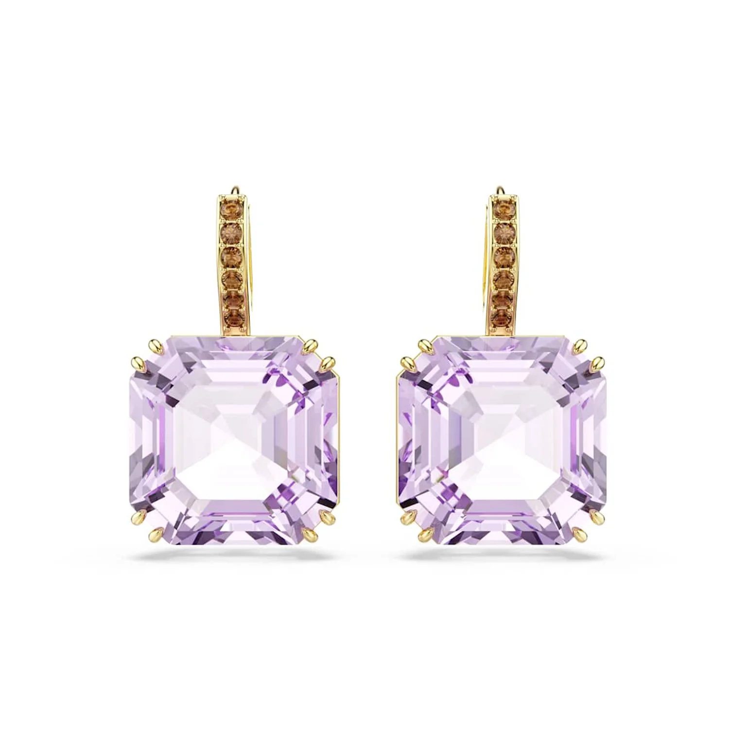 Swarovski Millenia Goudkleurige Oorbellen met Paarse Kristal 5759990 - Image 2