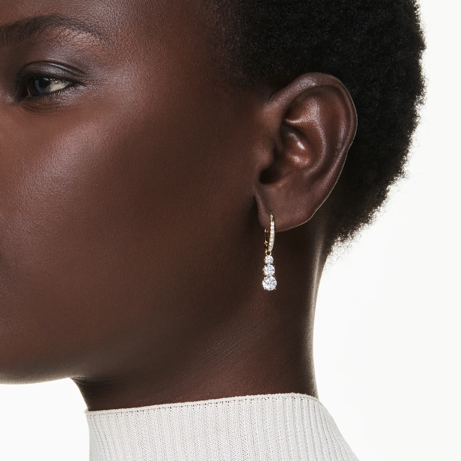 Swarovski Stilla Gold Coloured Earrings 5723300 - Image 2