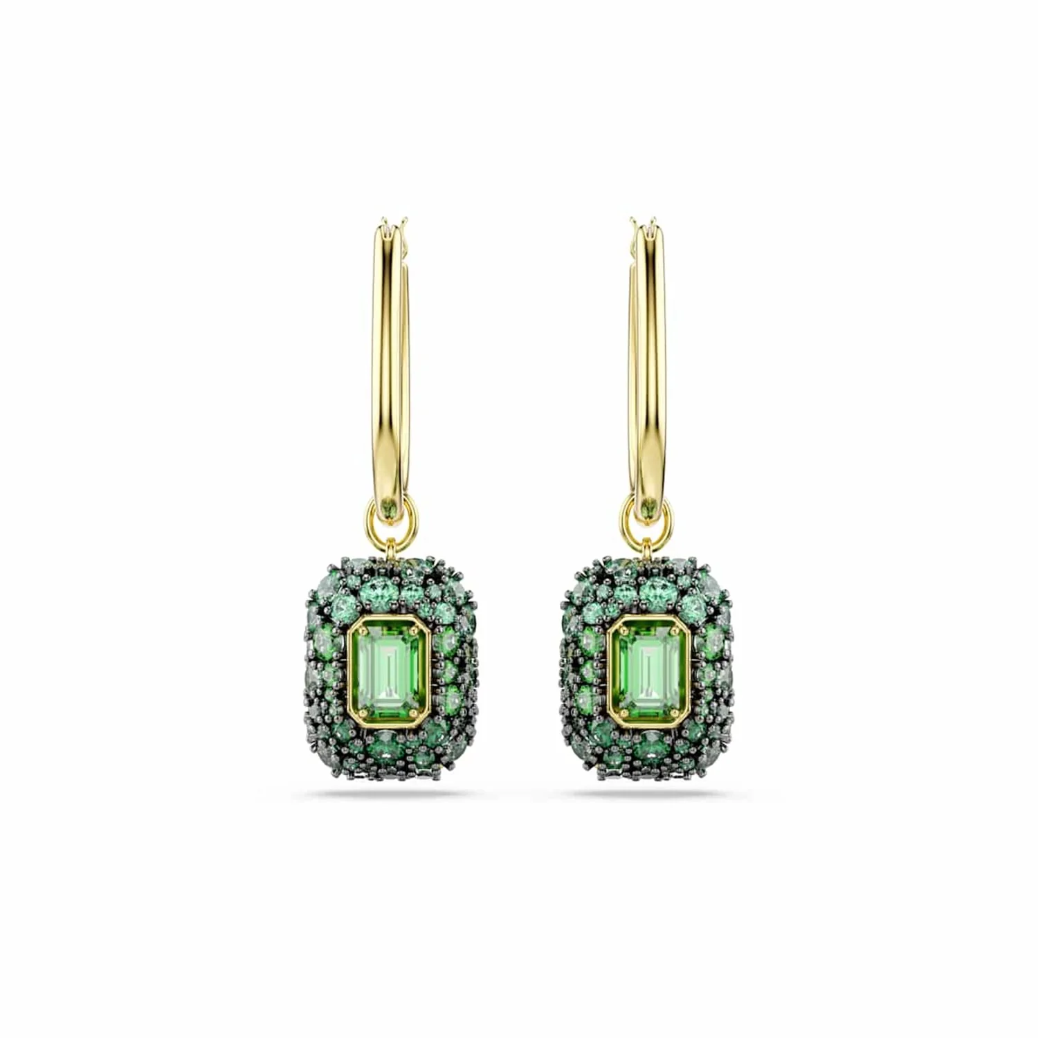 Swarovski Sublima Glam Gouden Oorbellen met Groene Kristal 5752890 - Image 2