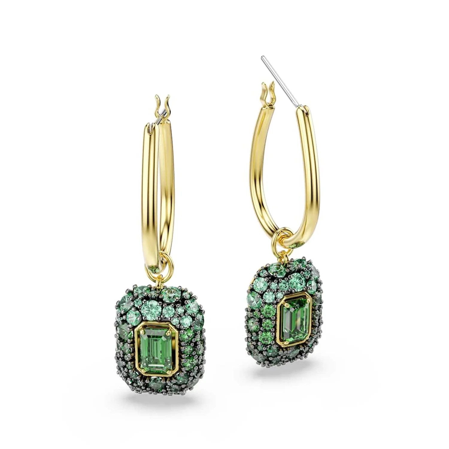 Swarovski Sublima Glam Gouden Oorbellen met Groene Kristal 5752890 - Image 3