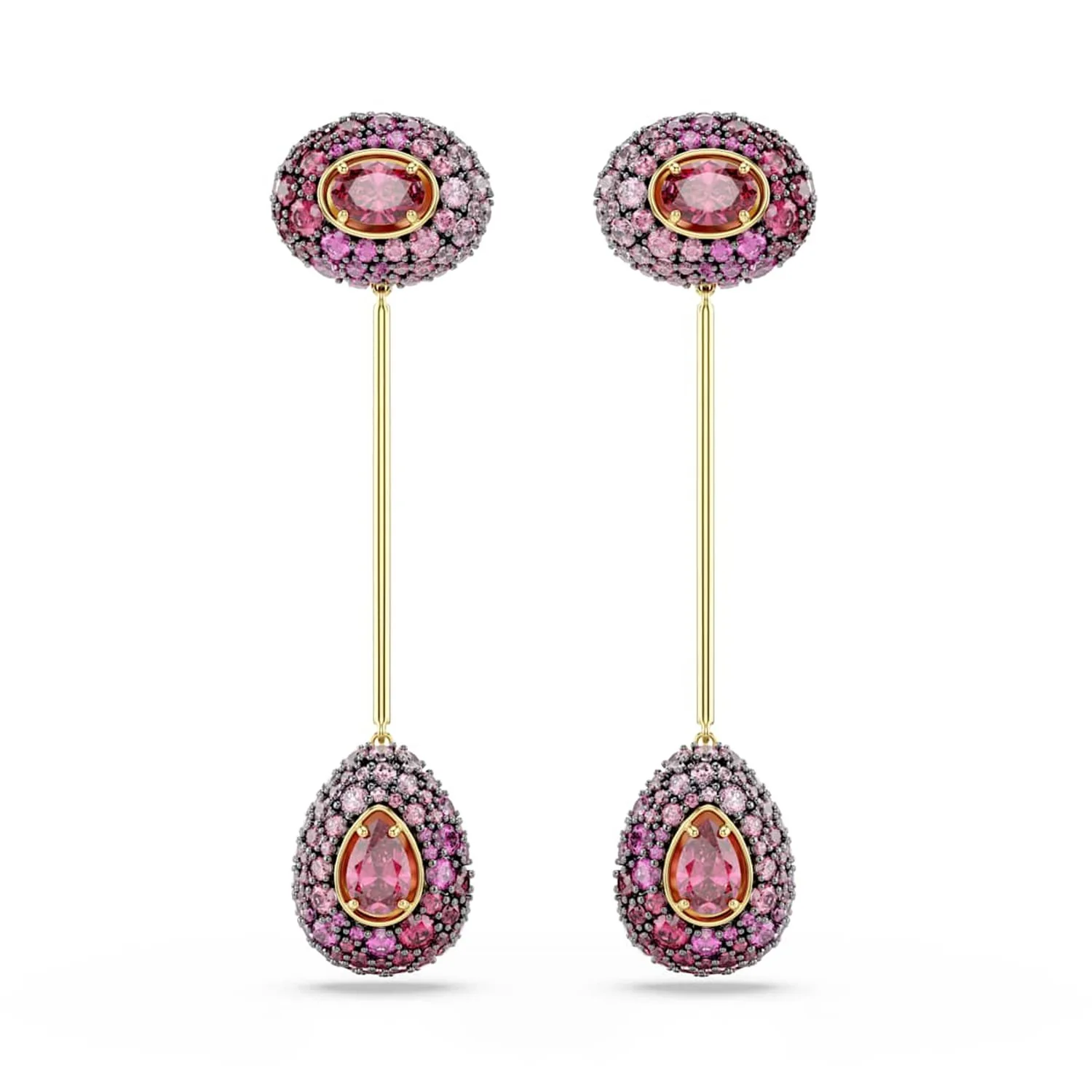 Swarovski Sublima Glam Goudkleurige Oorbellen met Rode Kristallen 5752891