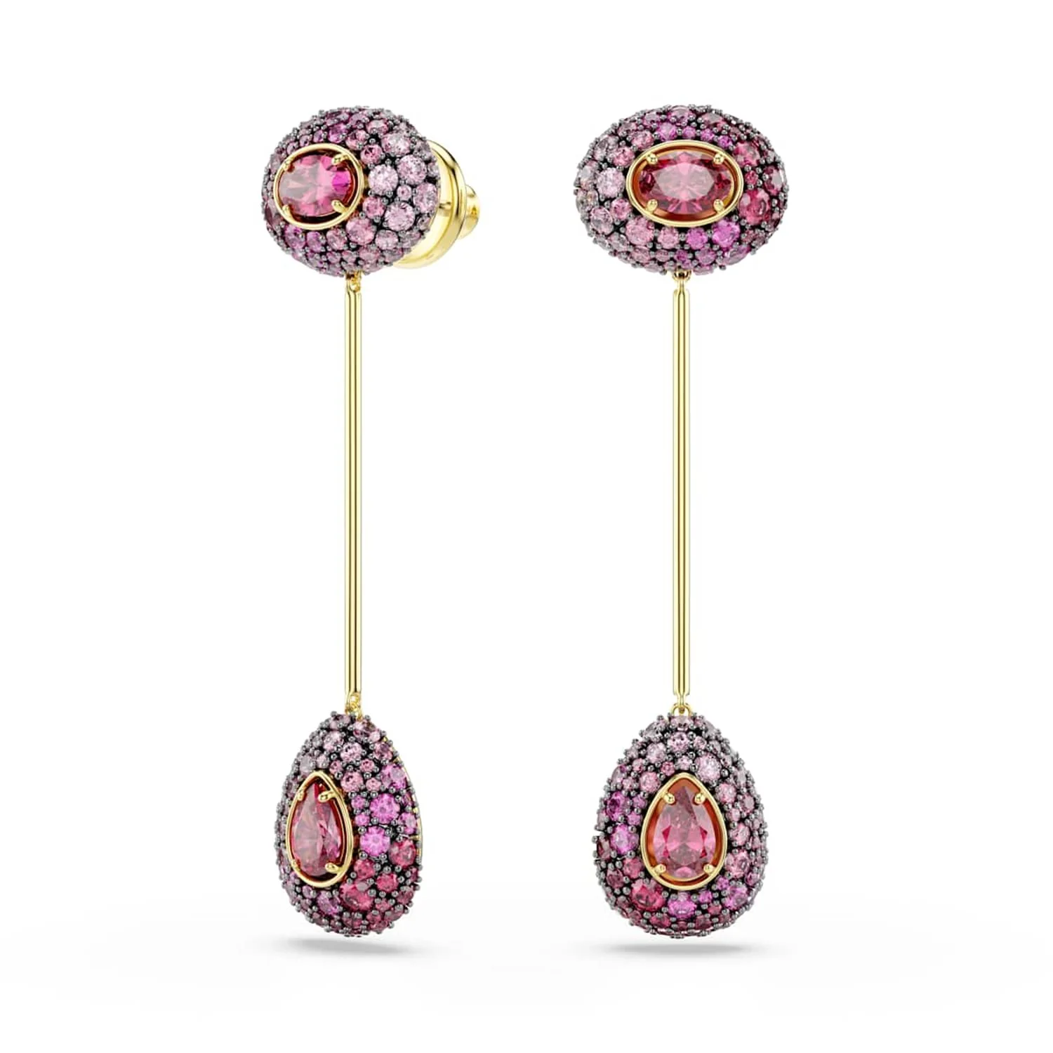 Swarovski Sublima Glam Goudkleurige Oorbellen met Rode Kristallen 5752891 - Image 2