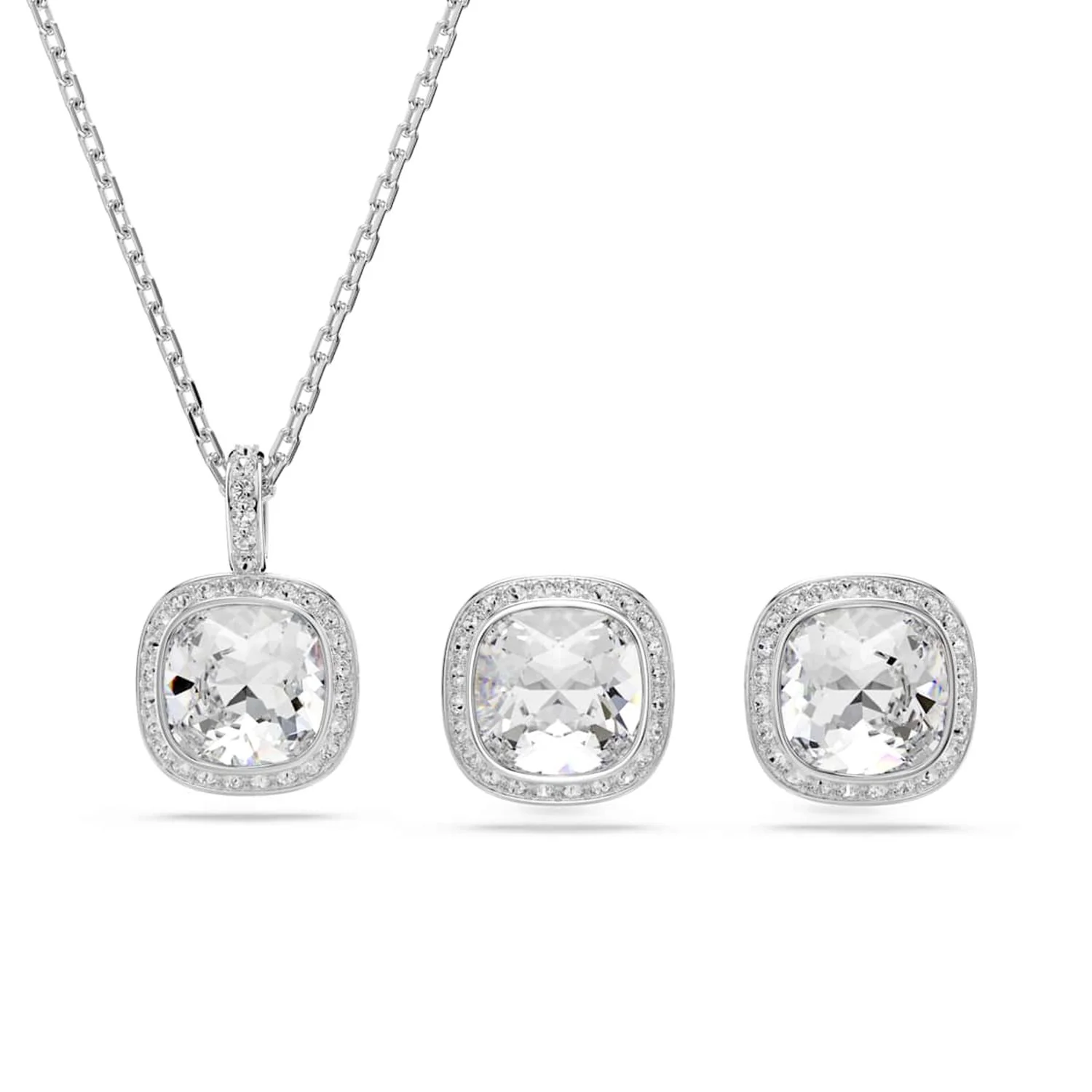 Swarovski Una Angelic Cushion Zilveren Sieradenset 5754343