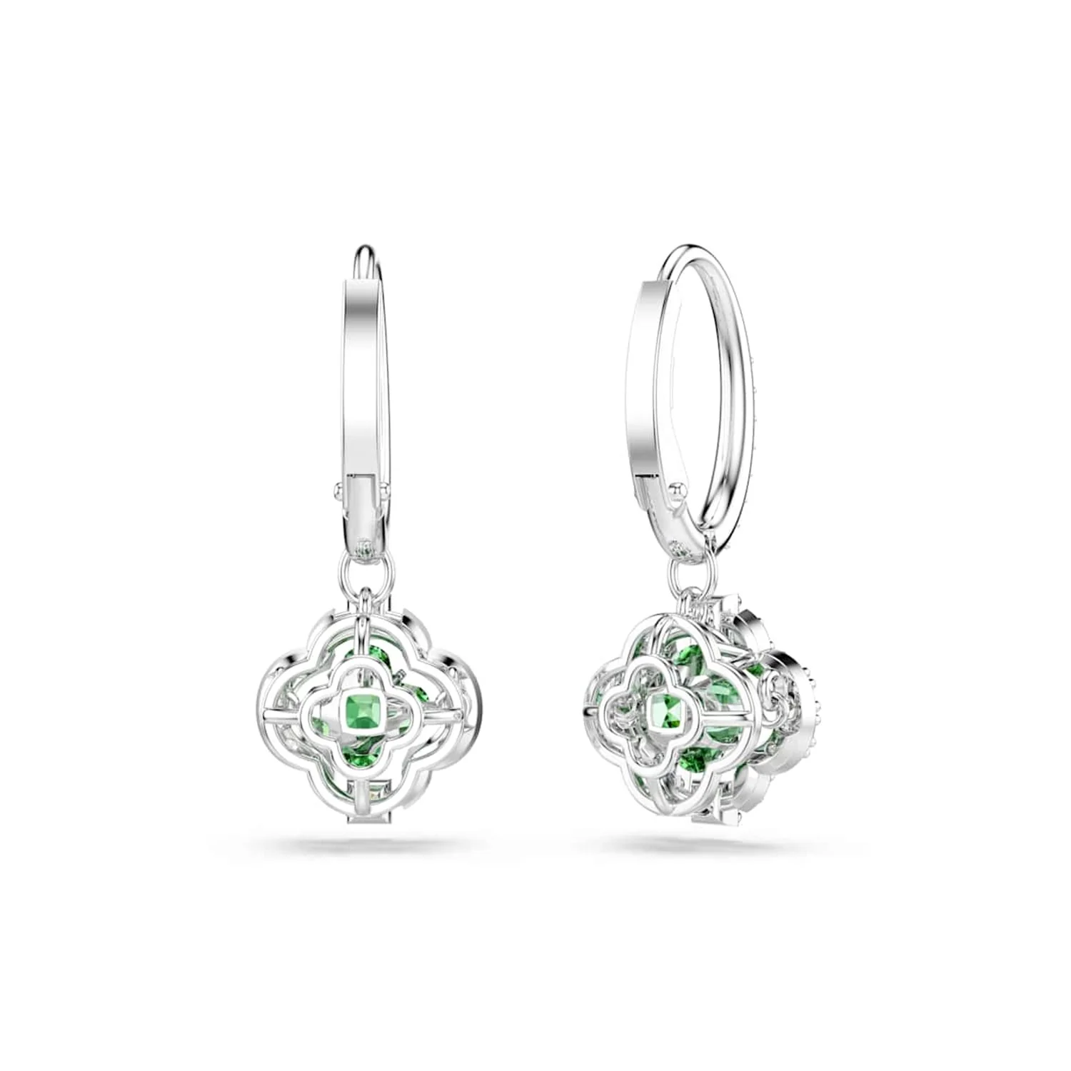 Swarovski Una Sparkling Dc Zilveren Oorhangers met Groene Kristal 5758001 - Image 4