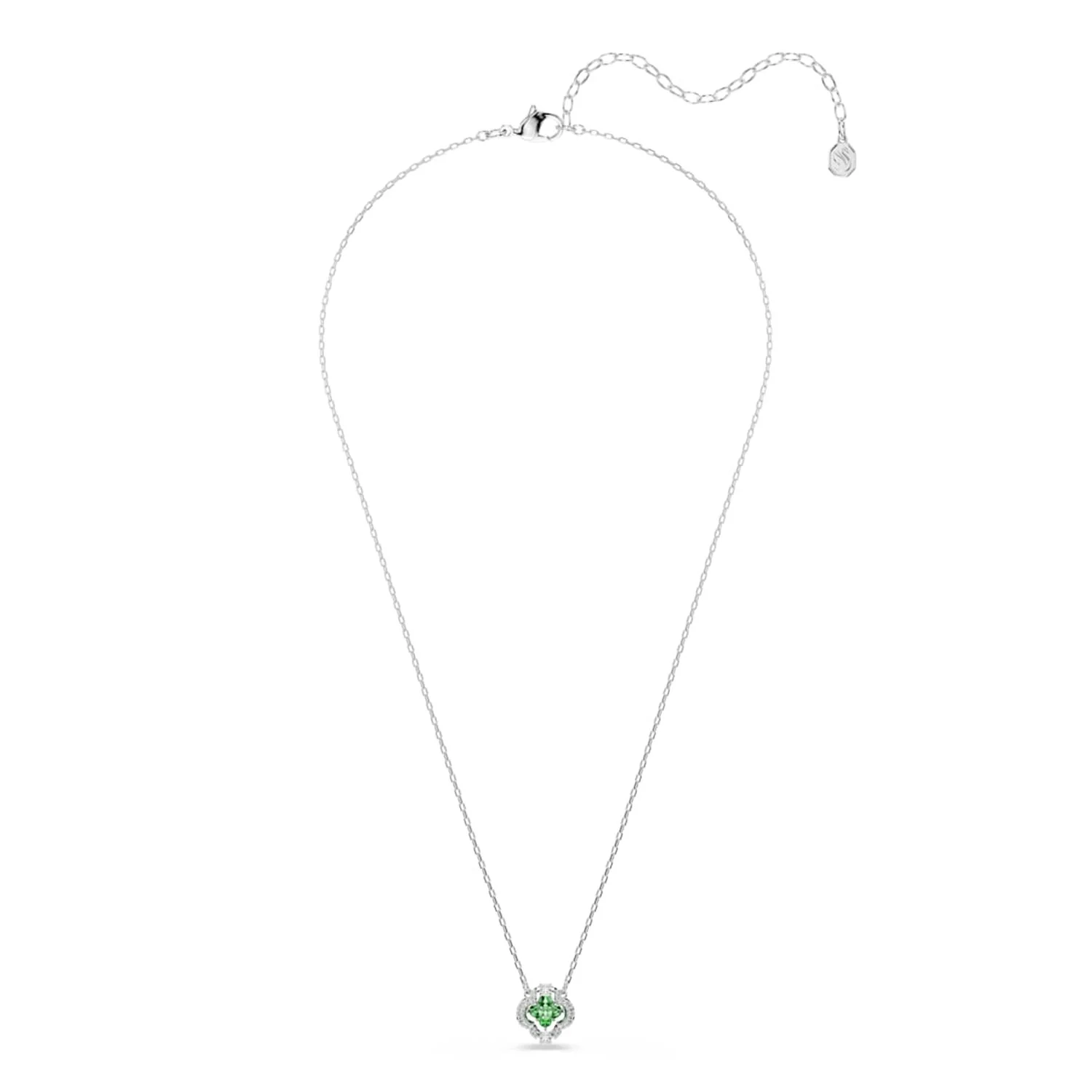 Swarovski Una Sparkling Dc Zilverkleurige Ketting met Groene Kristal 5757785 - Image 2