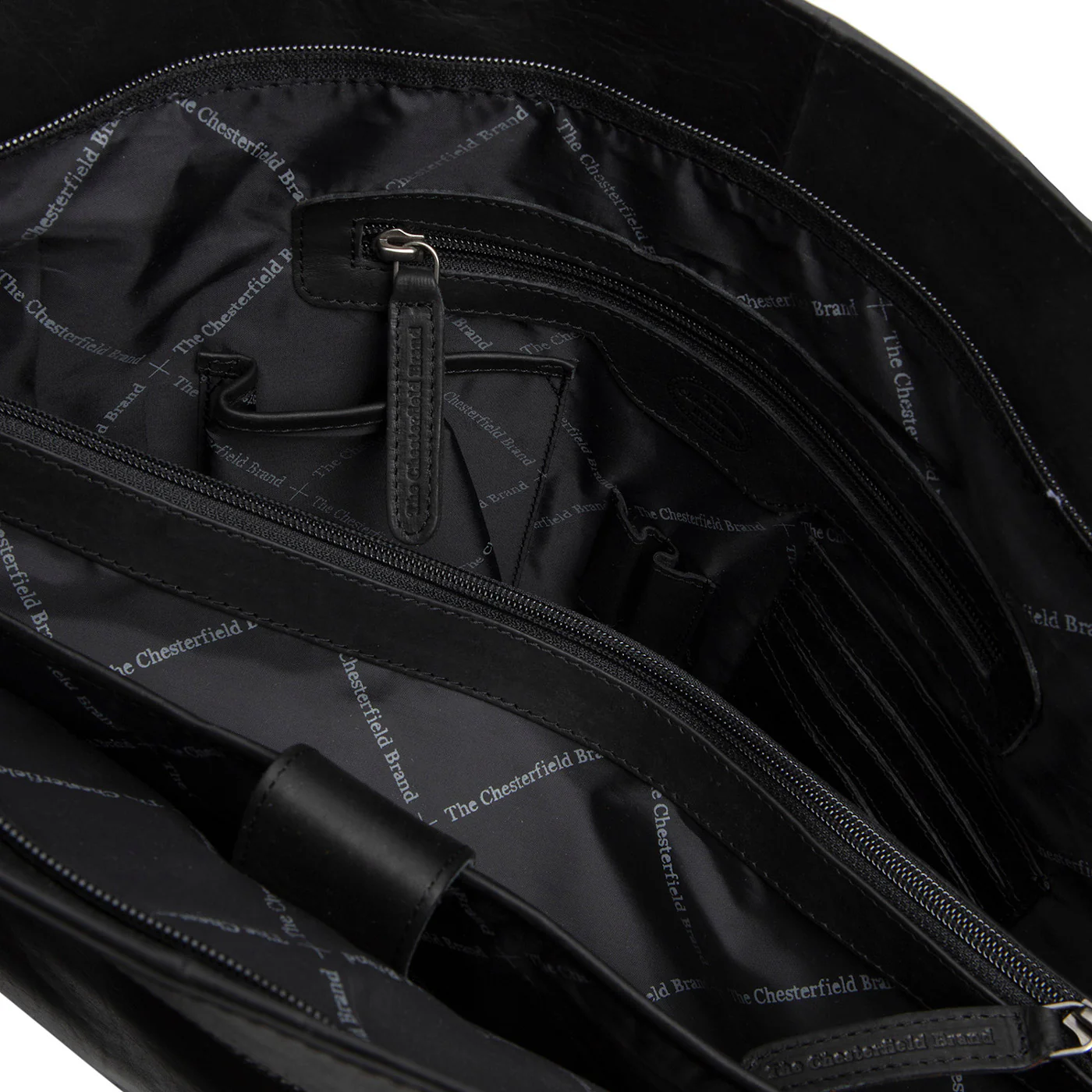 The Chesterfield Brand Berlin Black Leather Shopper C38.016000 - Image 4