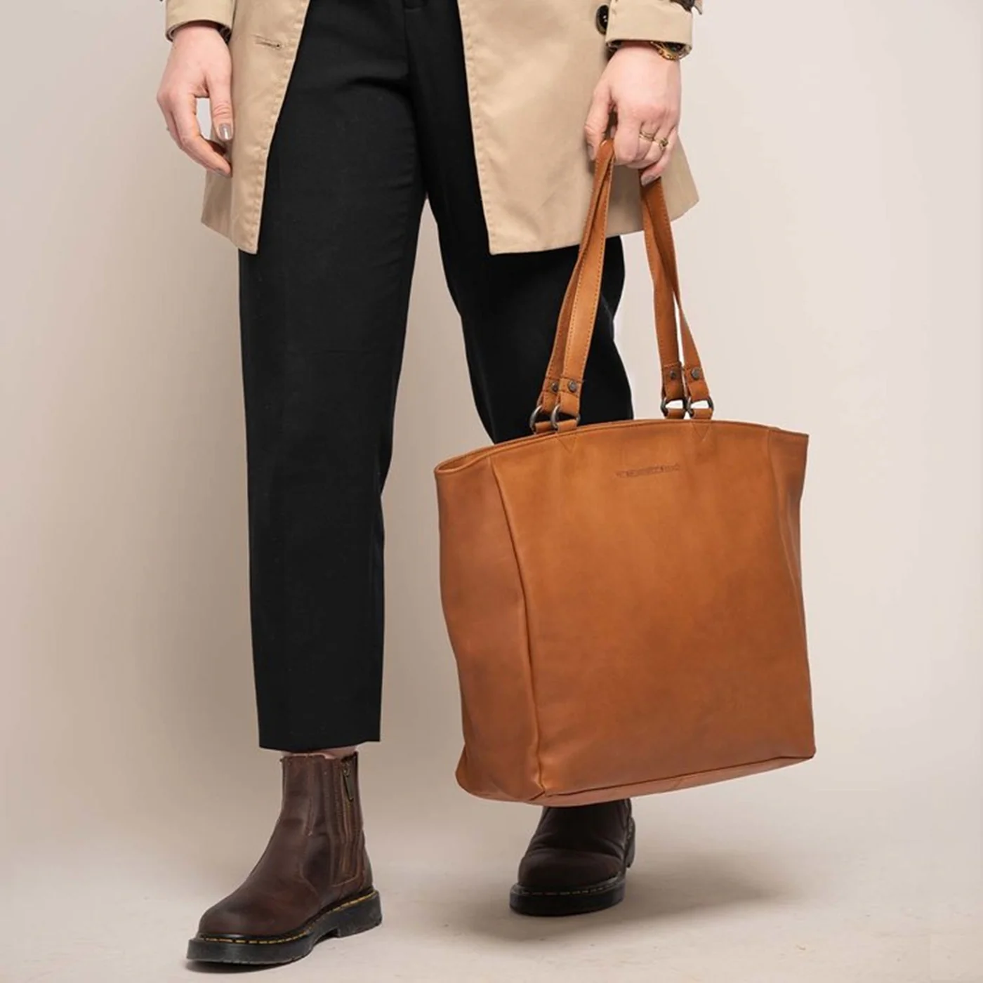 The Chesterfield Brand Berlin Cognac Leather Shopper C38.016031 - Image 2