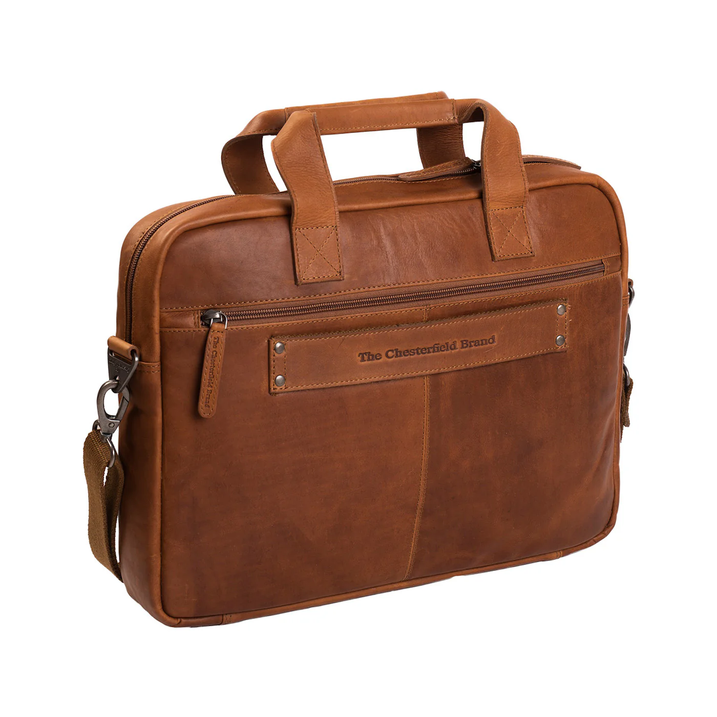 The Chesterfield Brand Calvi Cognac Leather Laptop Bag C40.103331 - Image 3