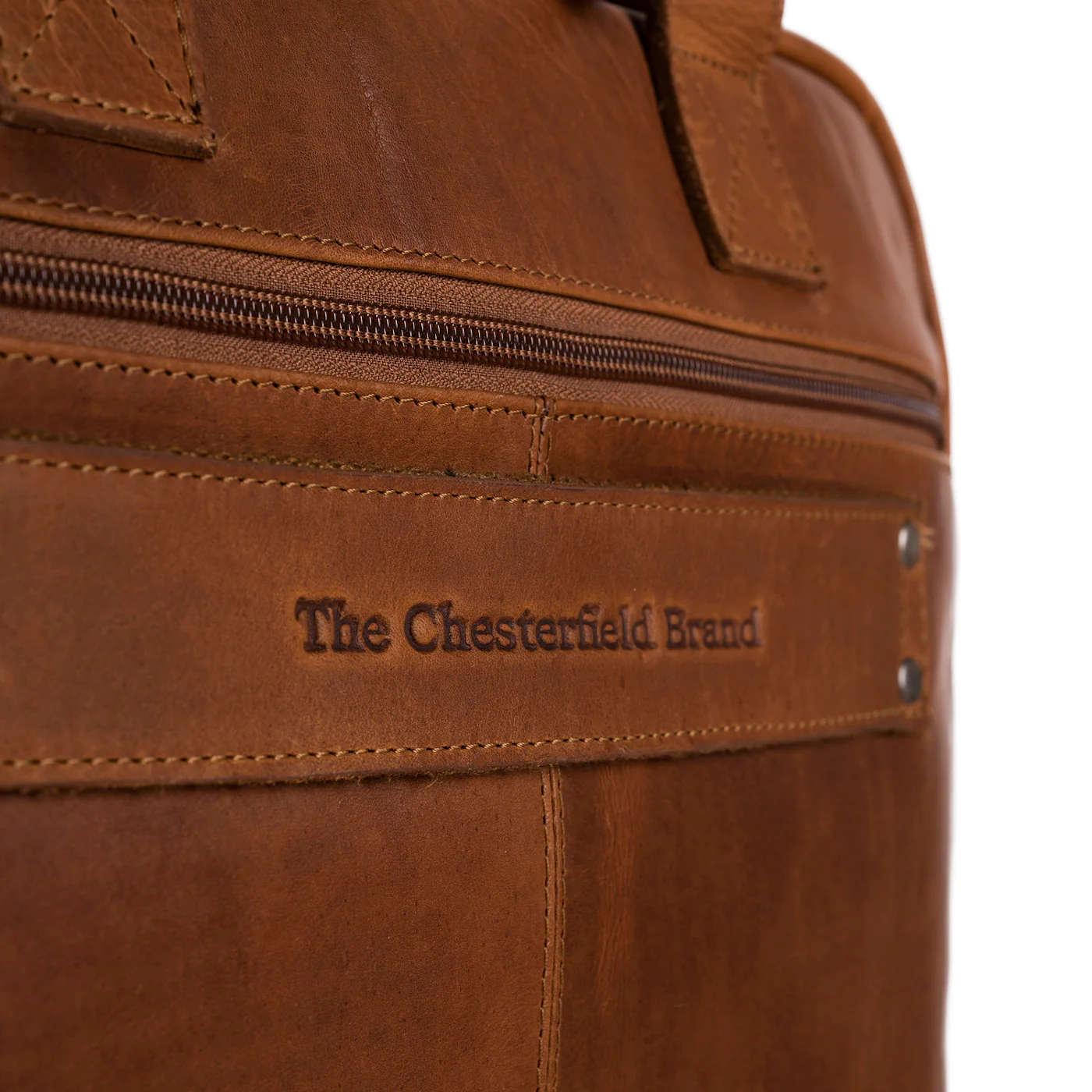 The Chesterfield Brand Calvi Cognac Leather Laptop Bag C40.103331 - Image 4