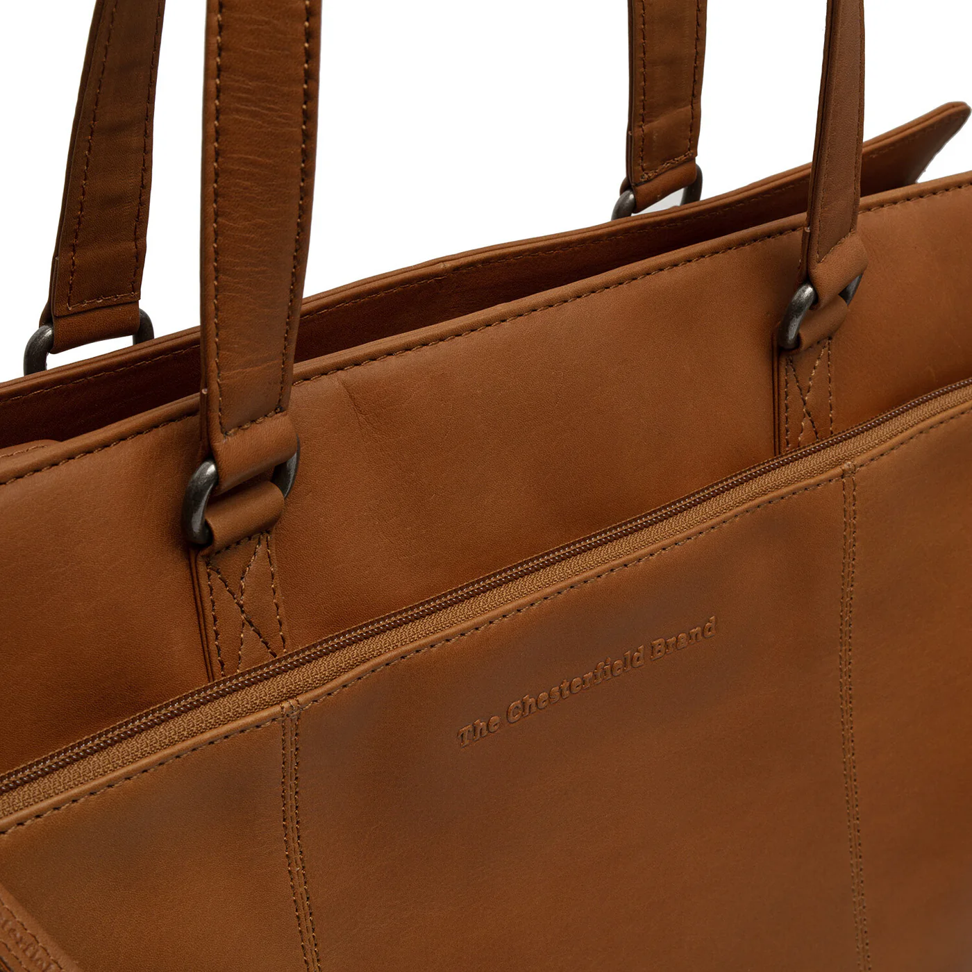 The Chesterfield Brand Fidenza Cognac Leather Laptop Bag C38.020631 - Image 5