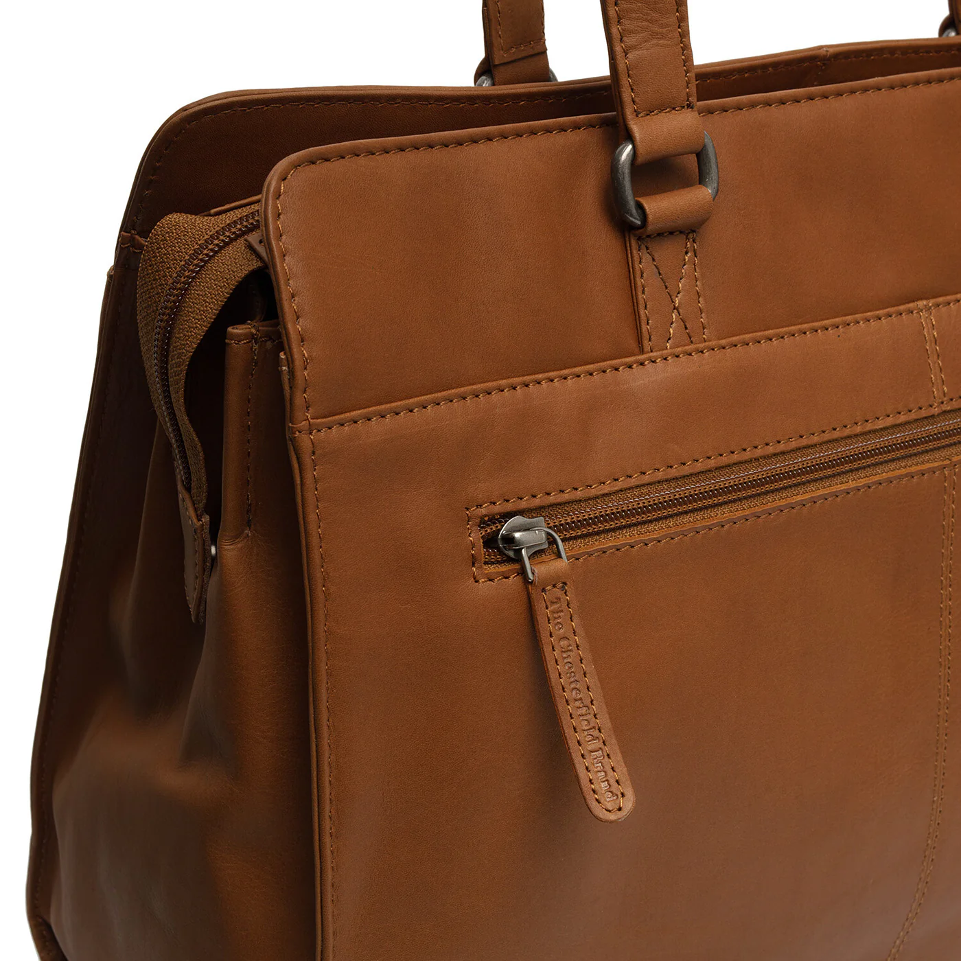 The Chesterfield Brand Fidenza Cognac Leather Laptop Bag C38.020631 - Image 6