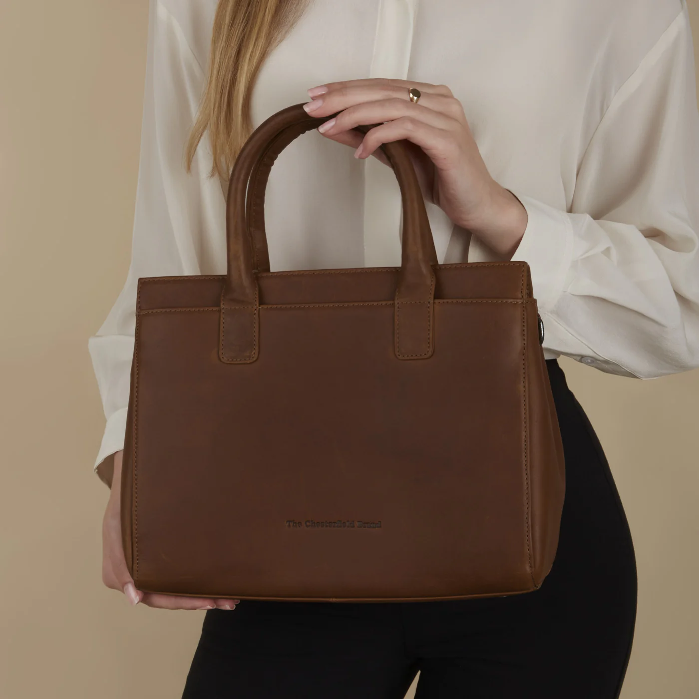 The Chesterfield Brand Garda Cognac Leather Handbag C48.127431 - Image 2