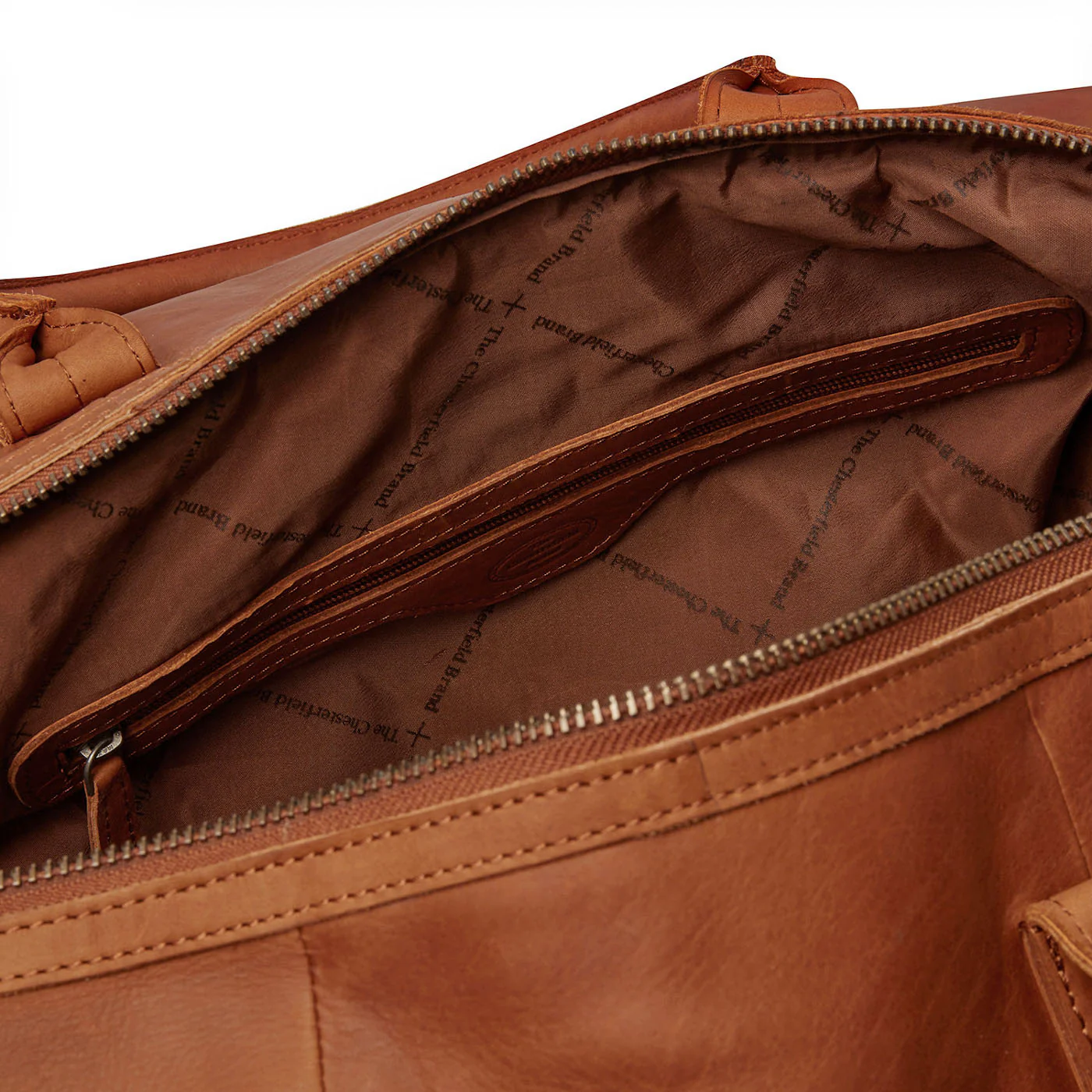 The Chesterfield Brand Portsmouth Cognac Leather Travel bag C20.001731 - Image 7