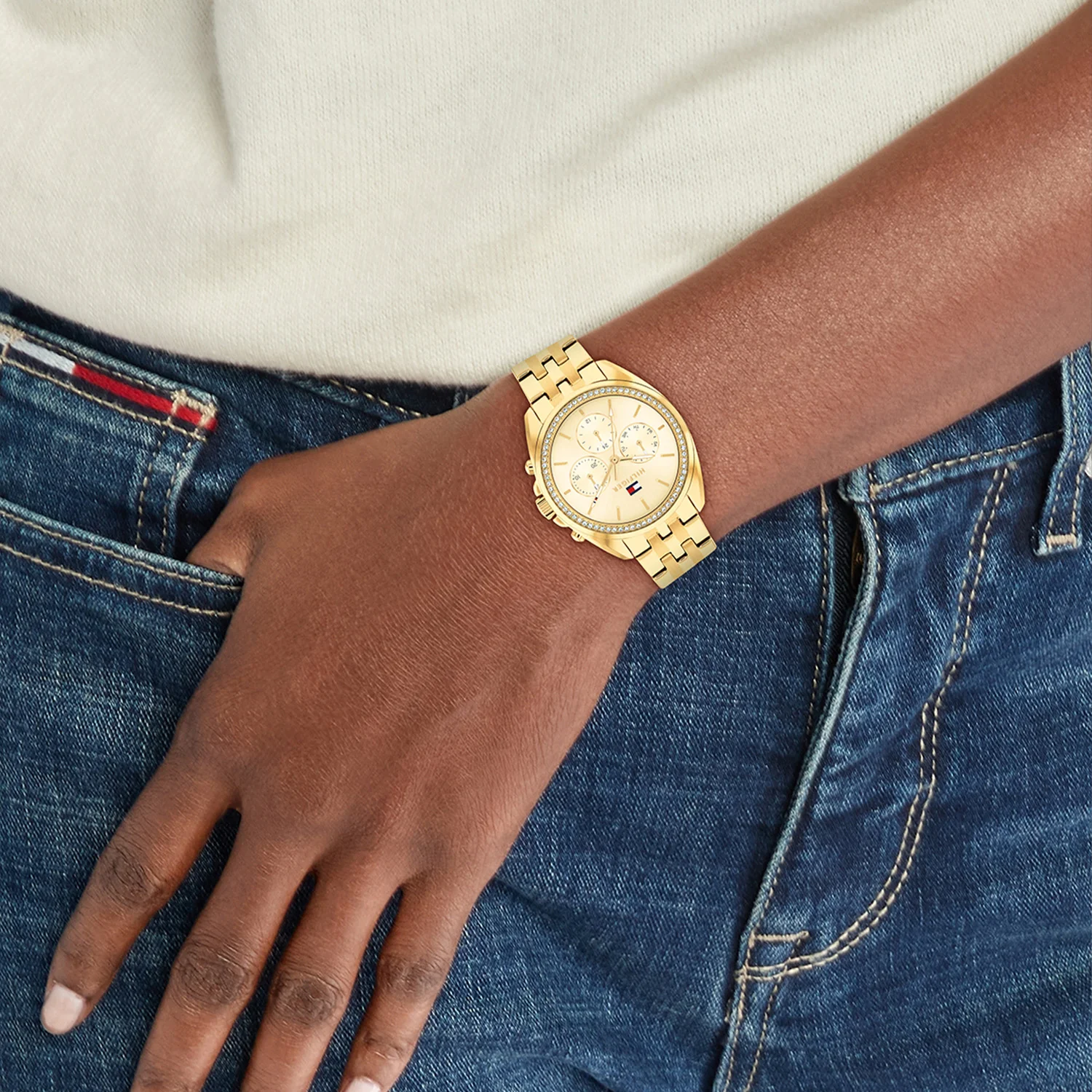 Tommy Hilfiger Gouden Dameshorloge TH1782803 - Image 3