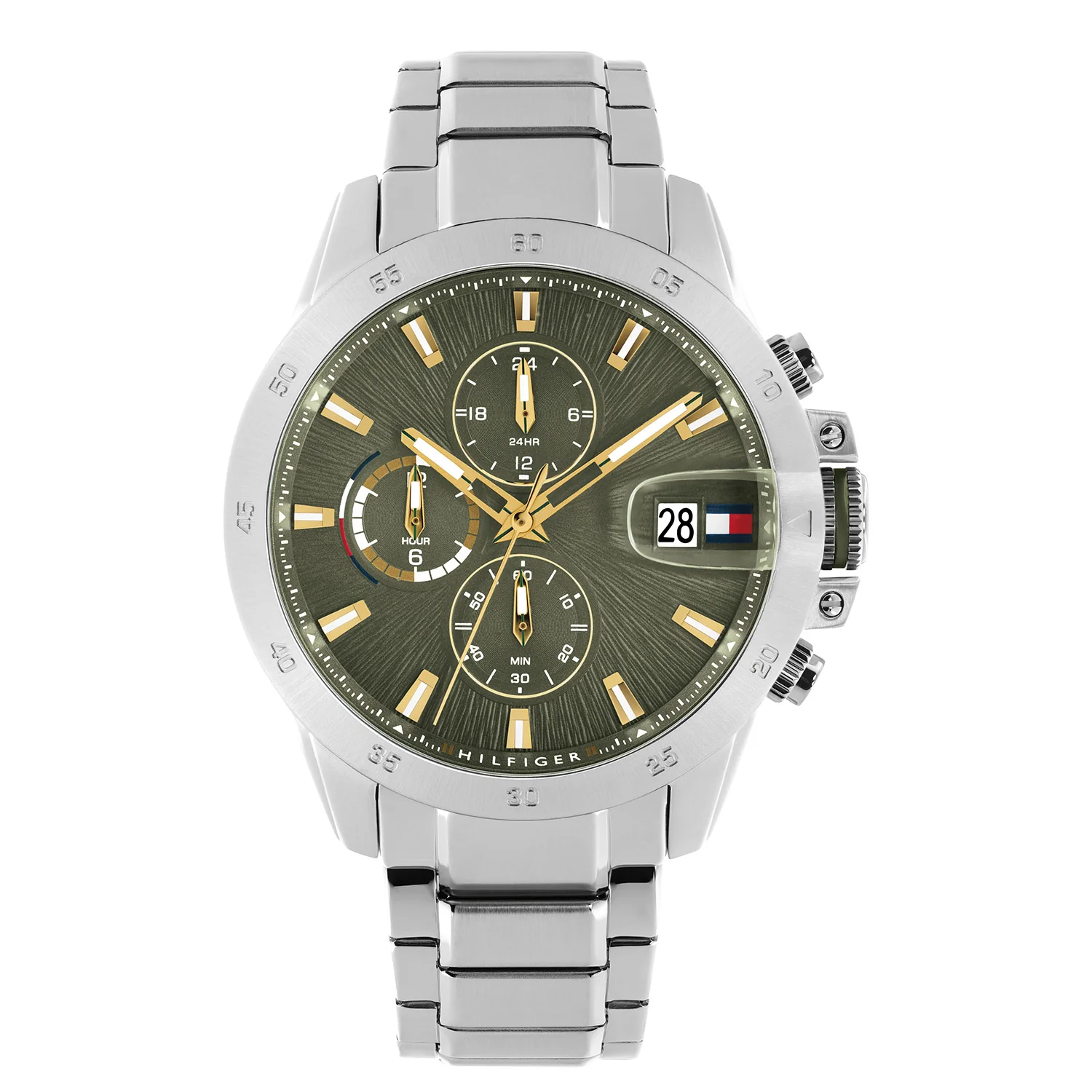 Tommy Hilfiger Jameson Silver and Green Men's Watch TH1792197
