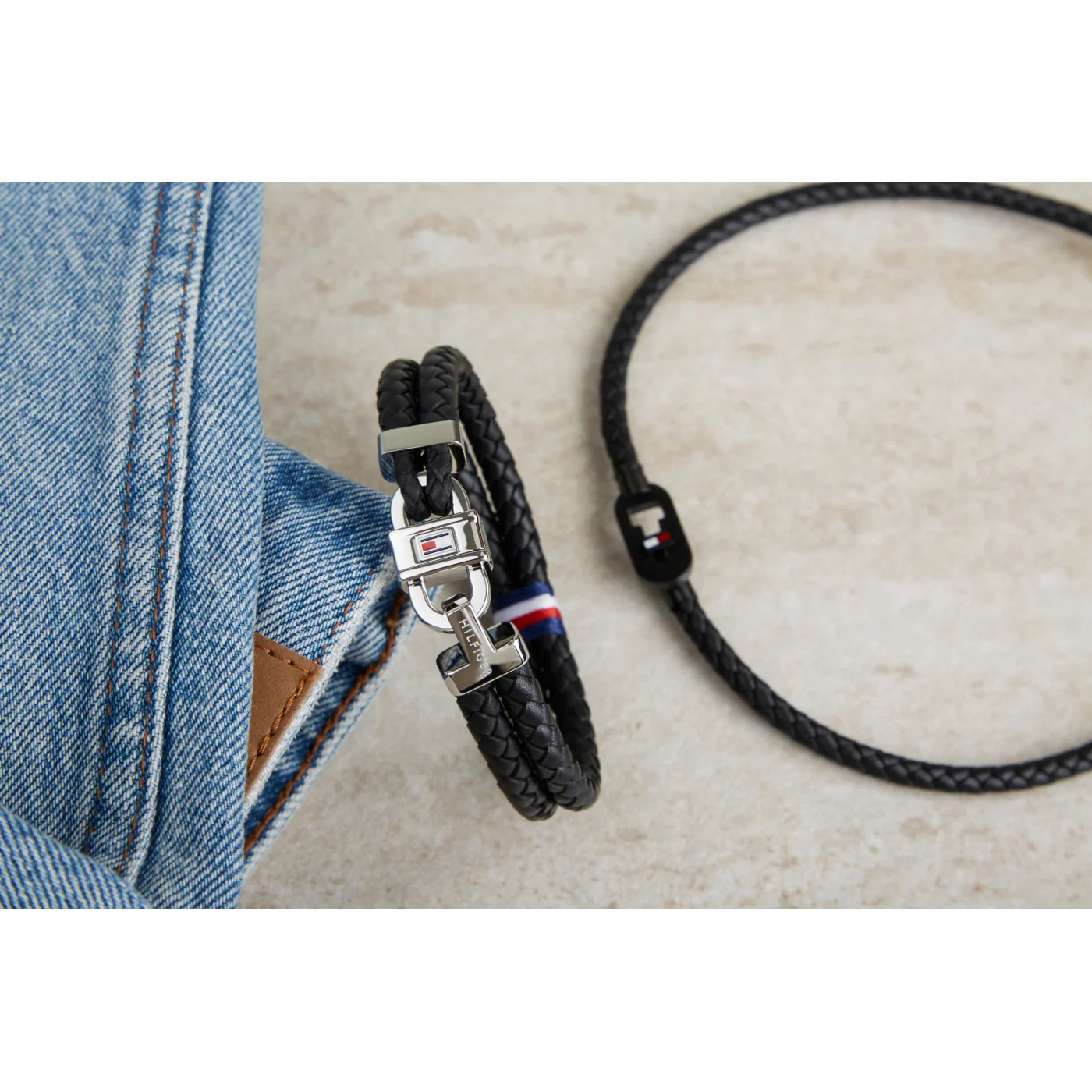 Tommy Hilfiger Jewels Black Leather Bracelet TJ2790361 (Length: 21.00 cm) - Image 2