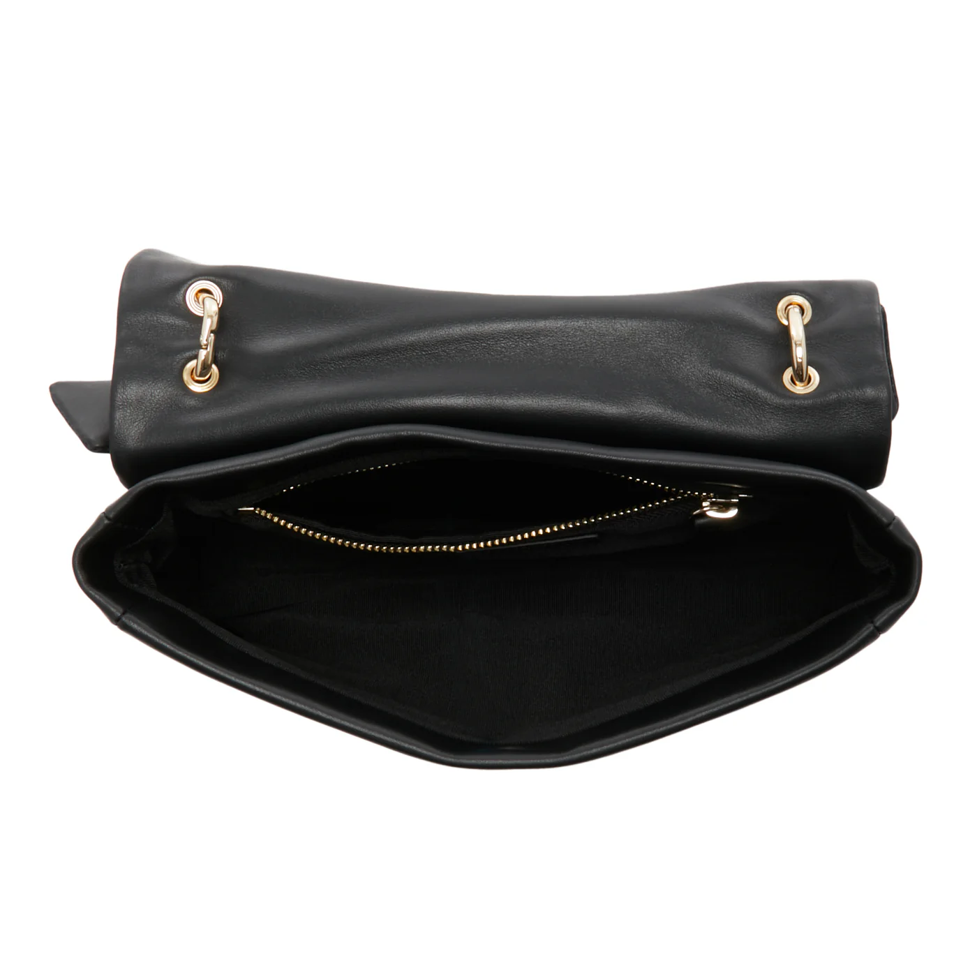 Tommy Hilfiger Pushlock Black Leather Handbag AW0AW15685BDS - Image 5